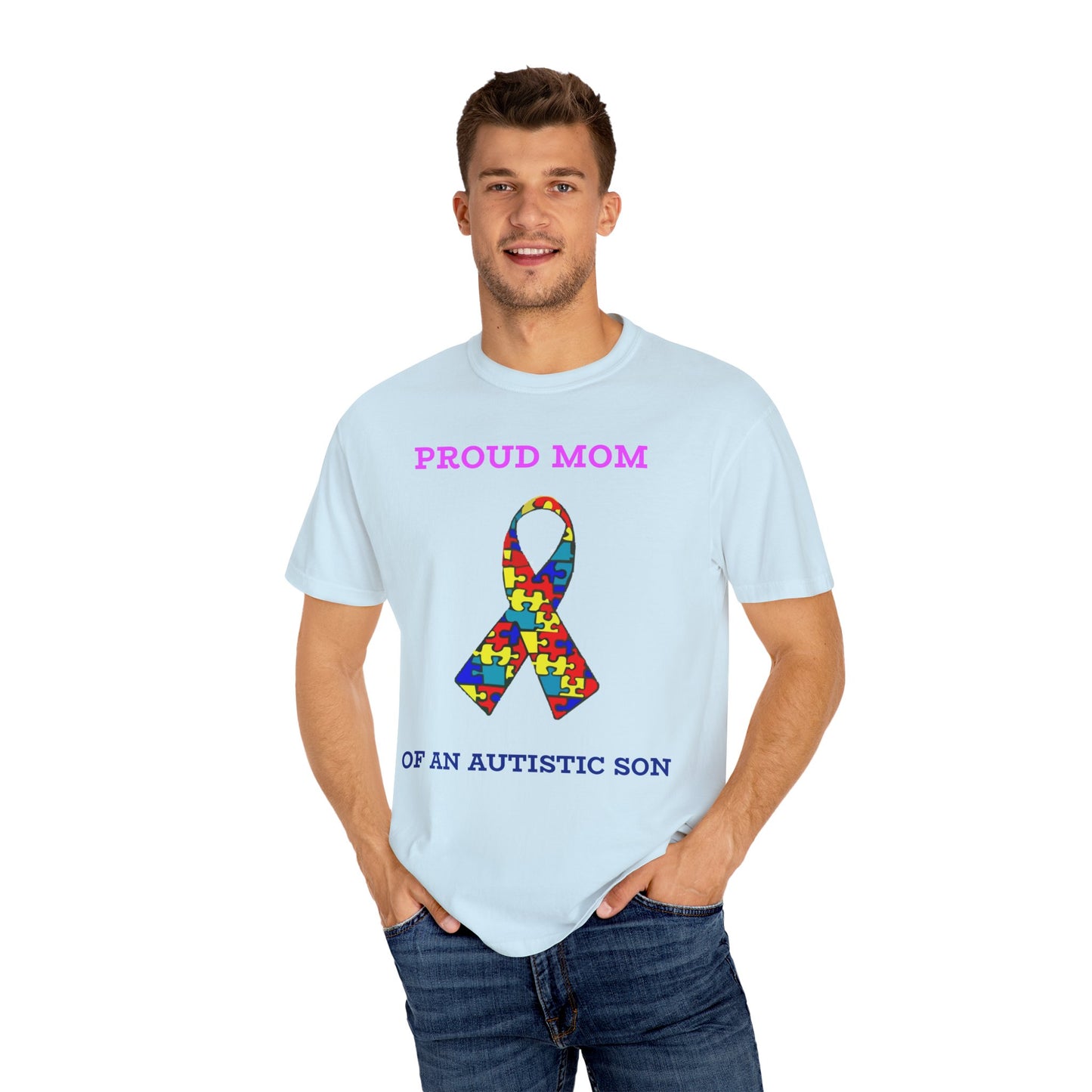 Proud Mom to an Autistic Son, Autism Awareness T-Shirt