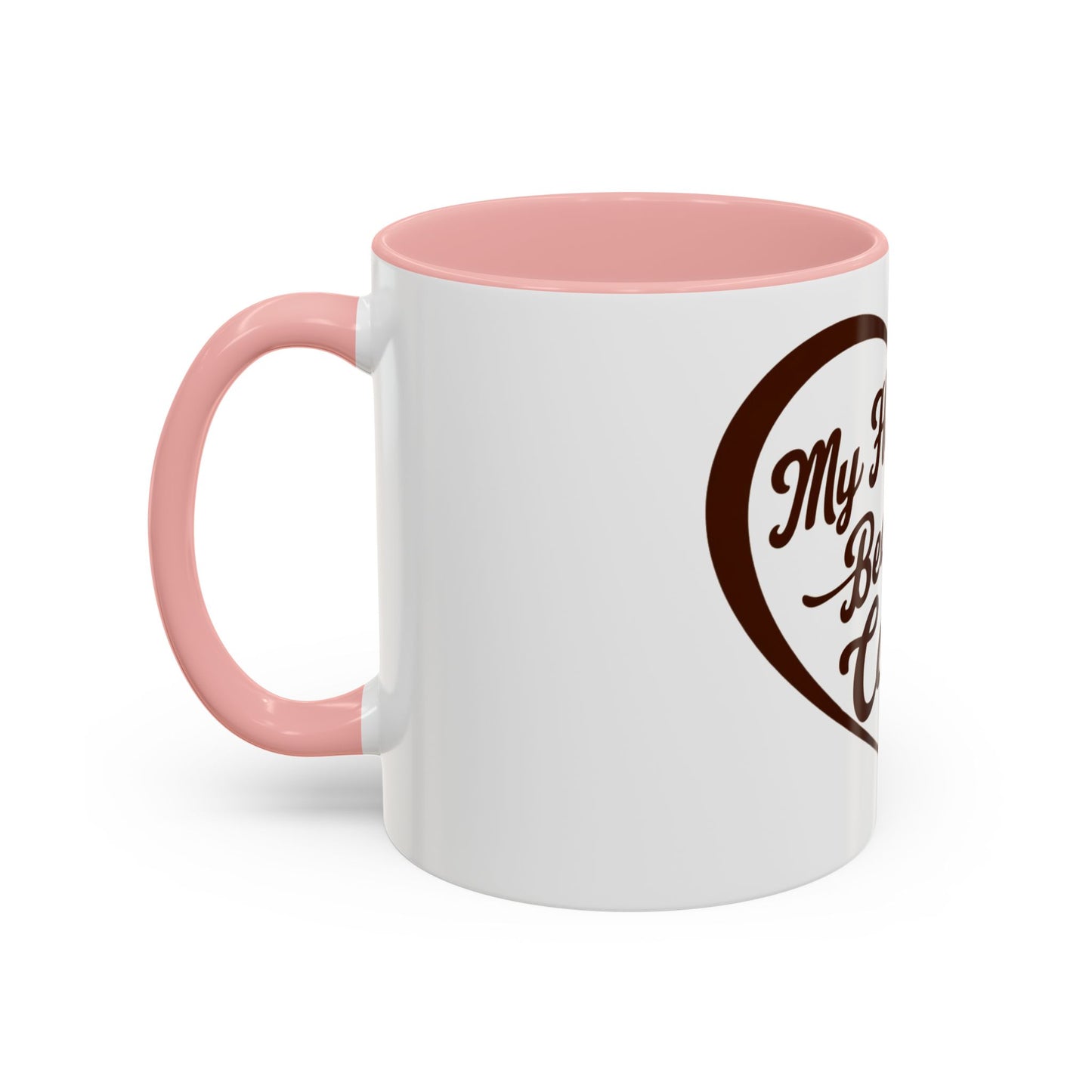 My Heart Beats For Coffee Accent Mug - 11oz & 15oz - Perfect for Coffee Lovers & Gift Giving