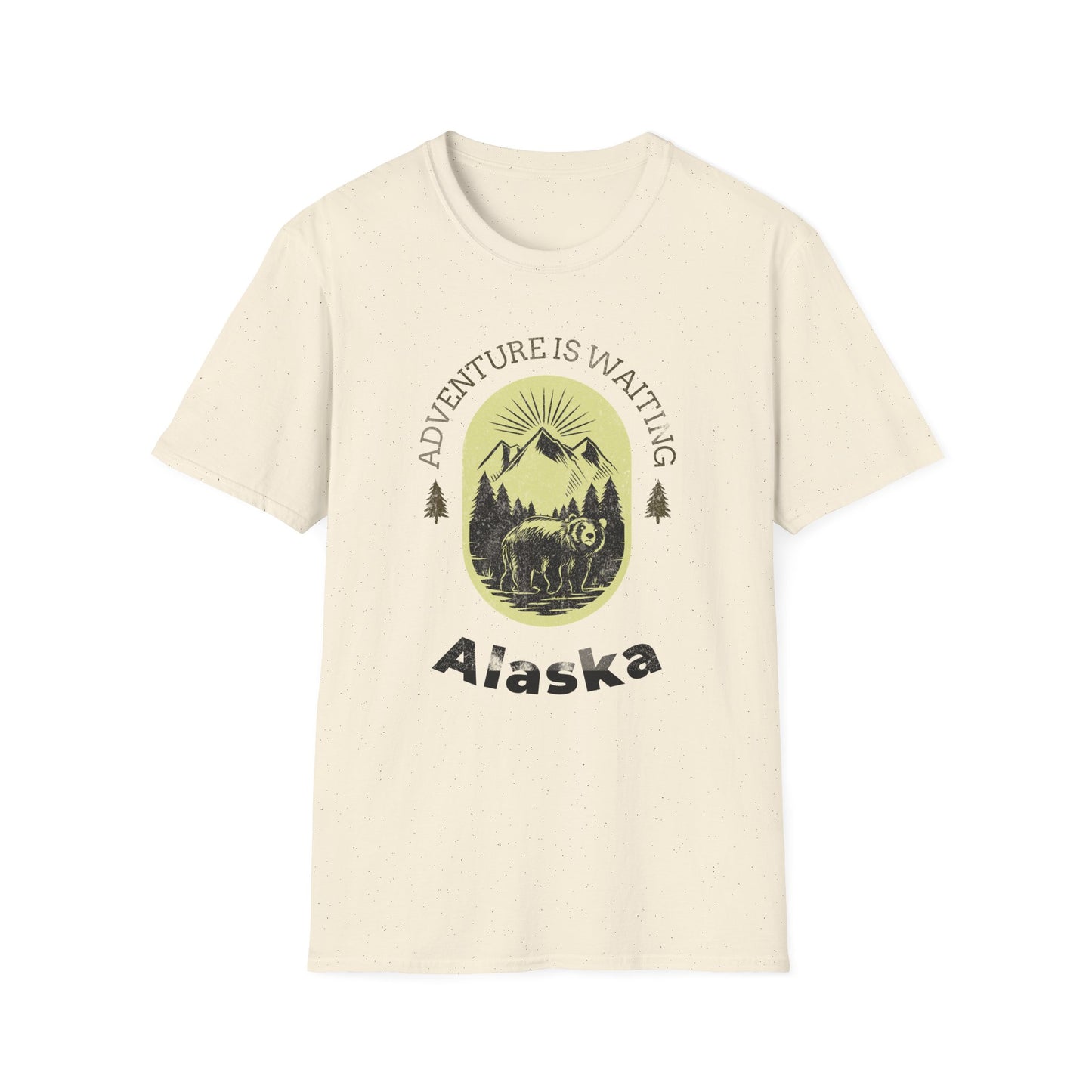 Adventure Awaits Alaska Unisex Softstyle T-Shirt - Nature Explorer Tee