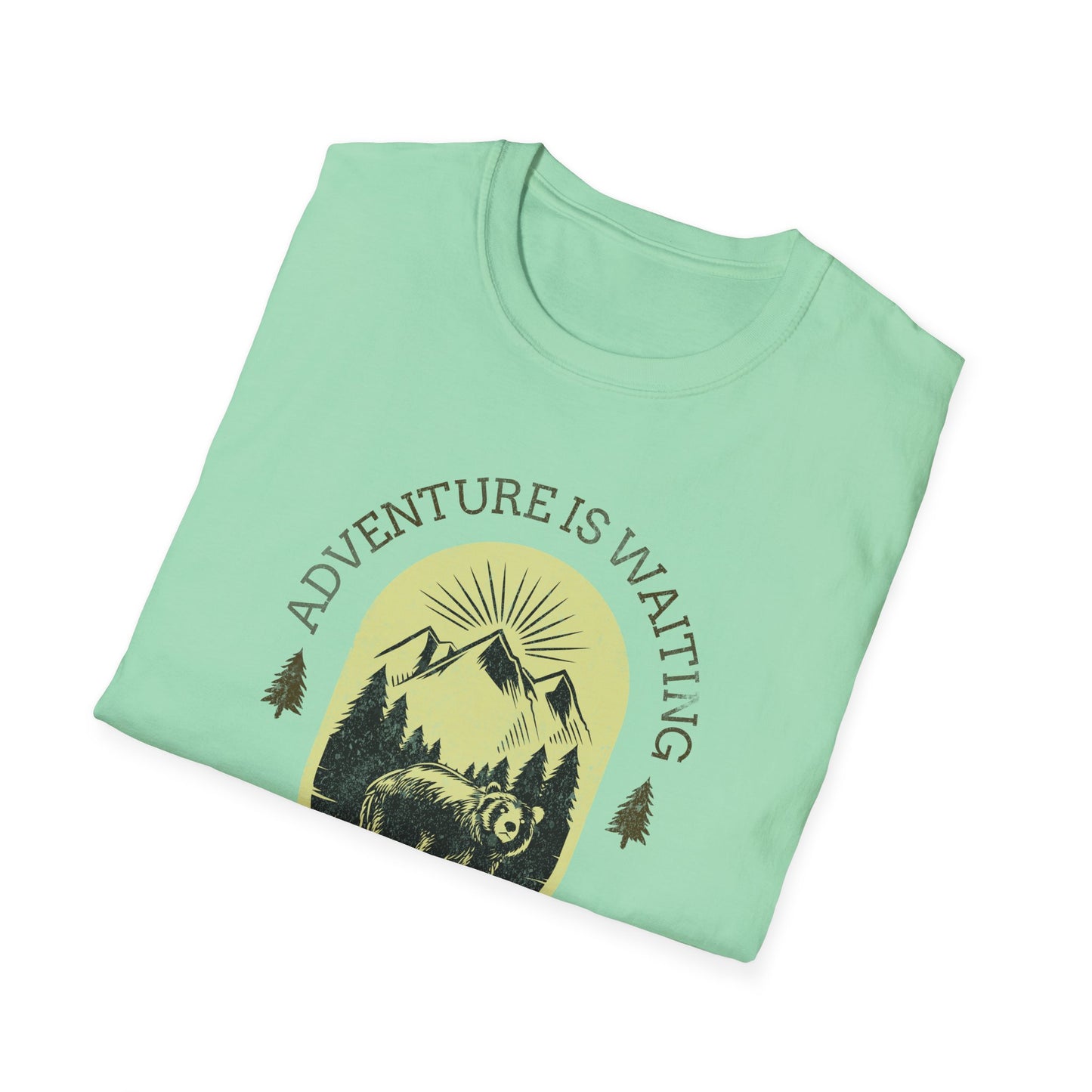 Adventure Awaits Alaska Unisex Softstyle T-Shirt - Nature Explorer Tee