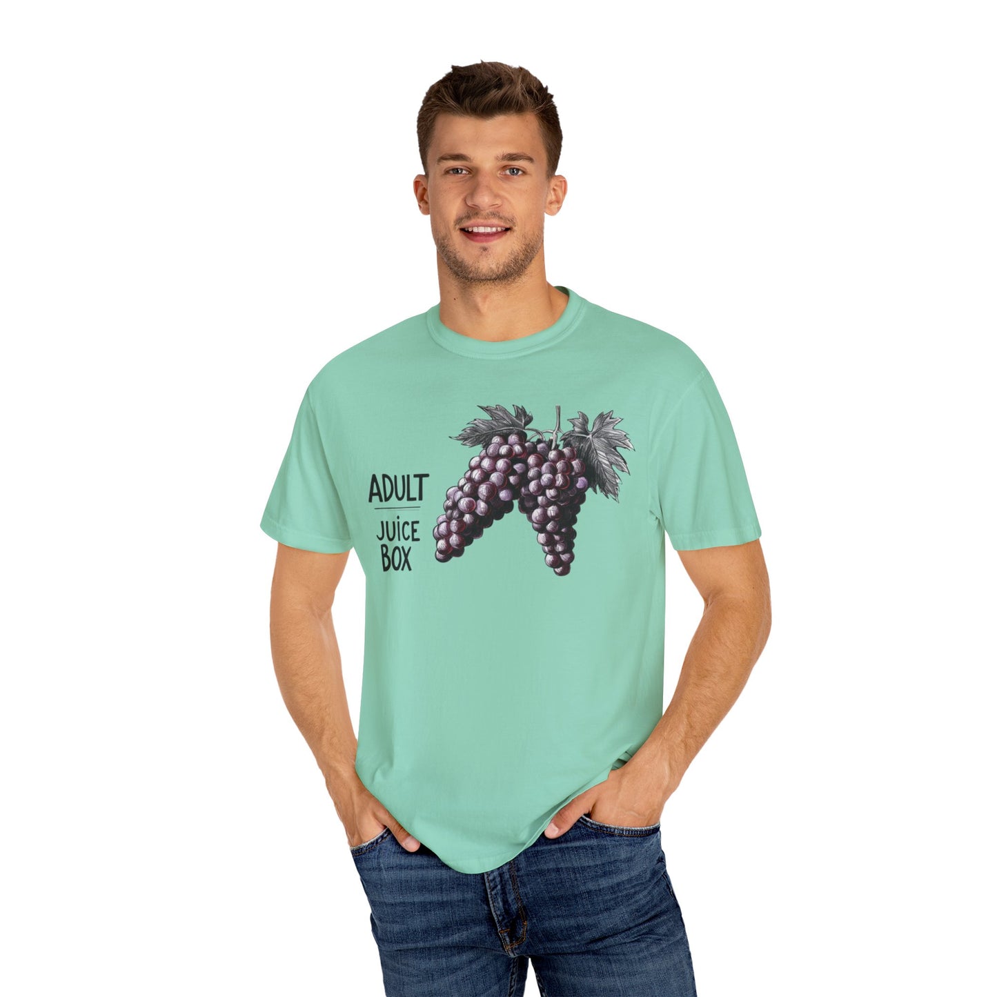 Adult Juice Box Unisex Garment-Dyed T-Shirt - Fun & Playful Graphic Tee