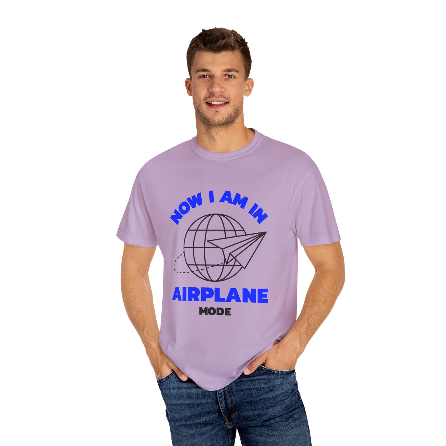 Airplane Mode Unisex Garment-Dyed T-Shirt – Travel Ready Tee