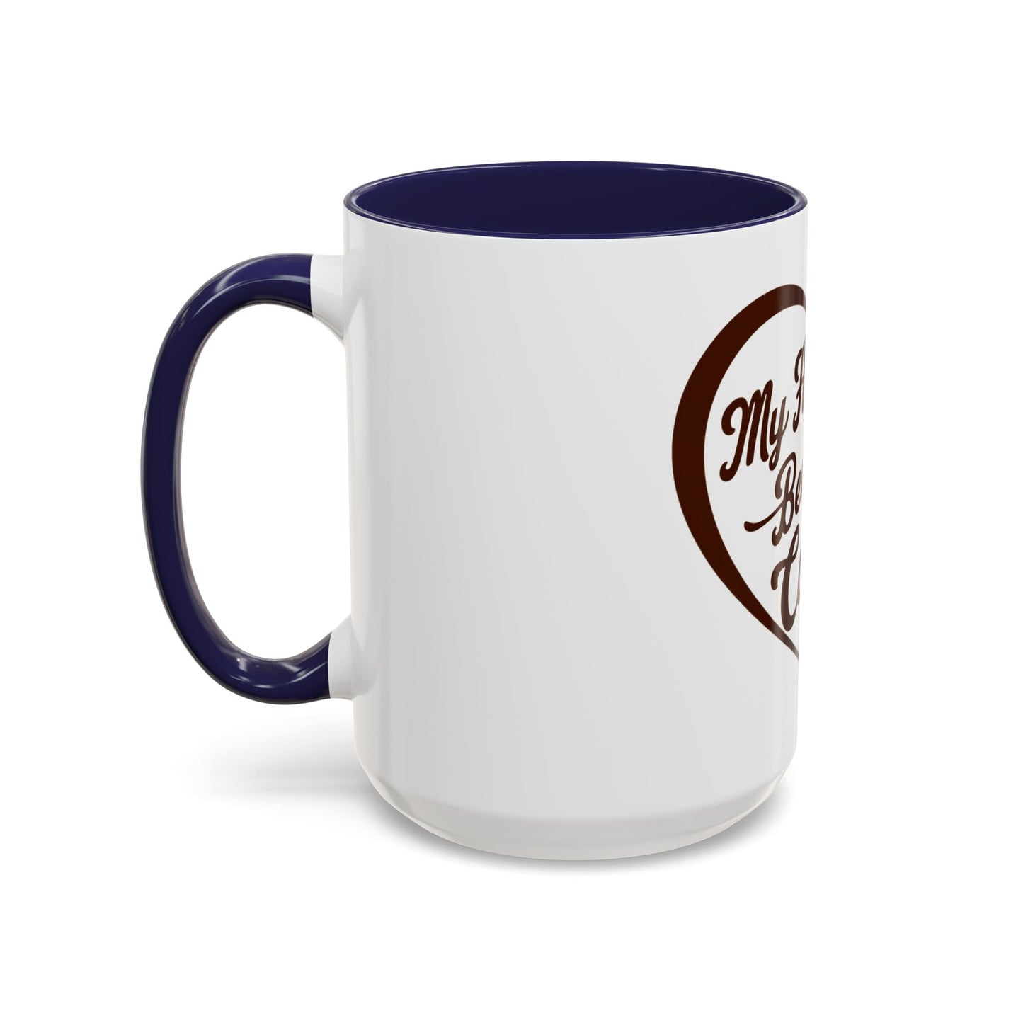 My Heart Beats For Coffee Accent Mug - 11oz & 15oz - Perfect for Coffee Lovers & Gift Giving