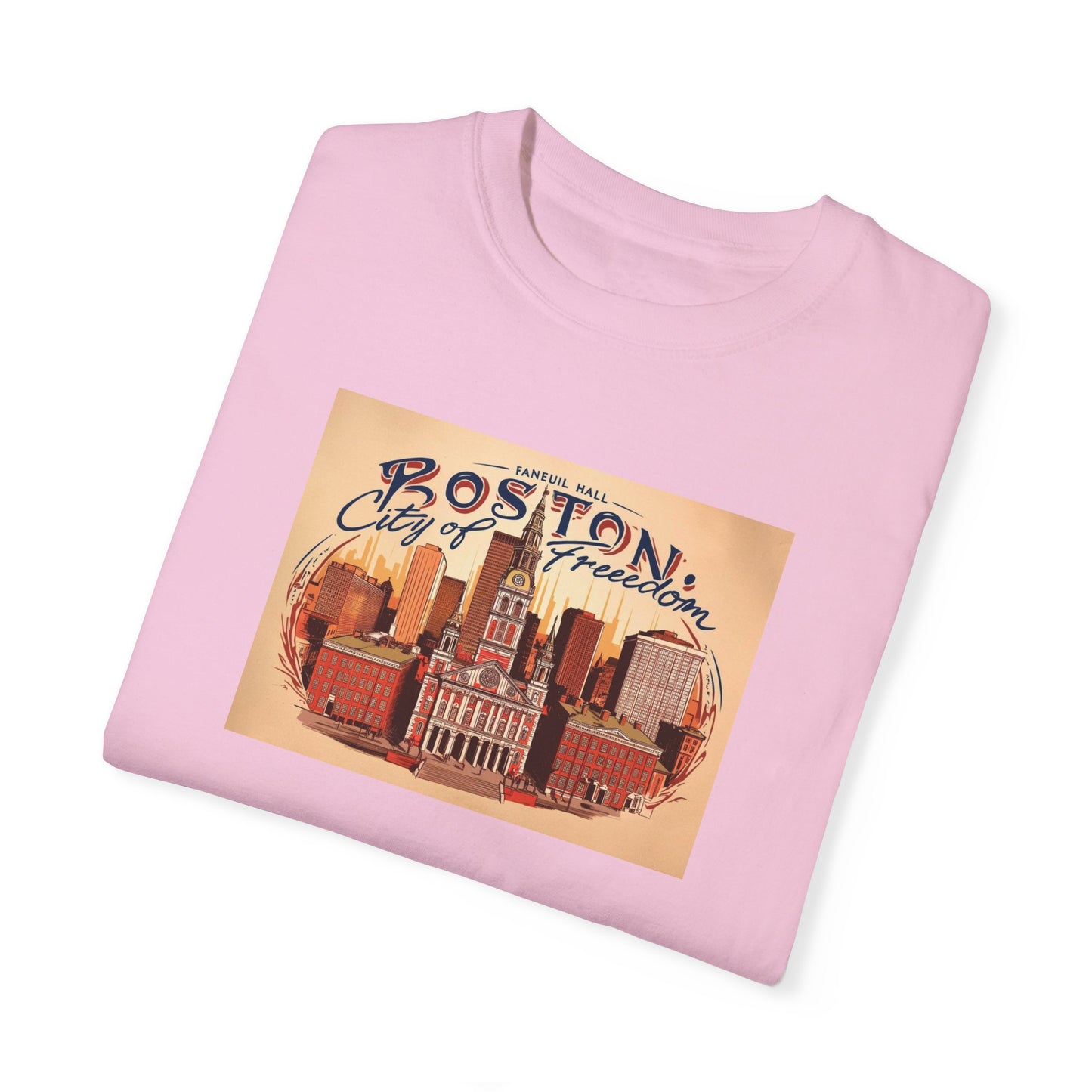 Boston City of Freedom Unisex T-Shirt - Vintage Style Graphic Tee