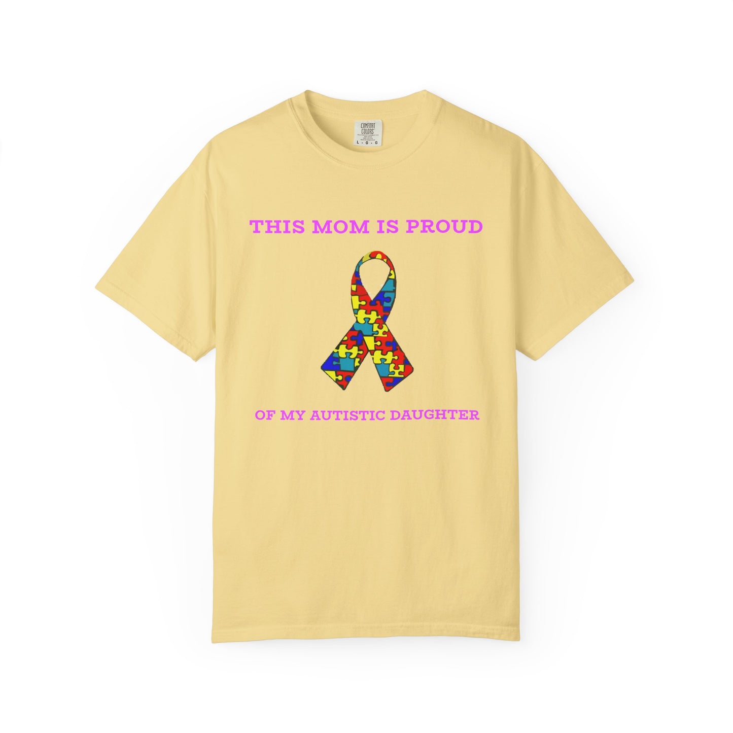 This Mom is Proud of my Autistic Daughter - Autism Awareness Ribbon Design