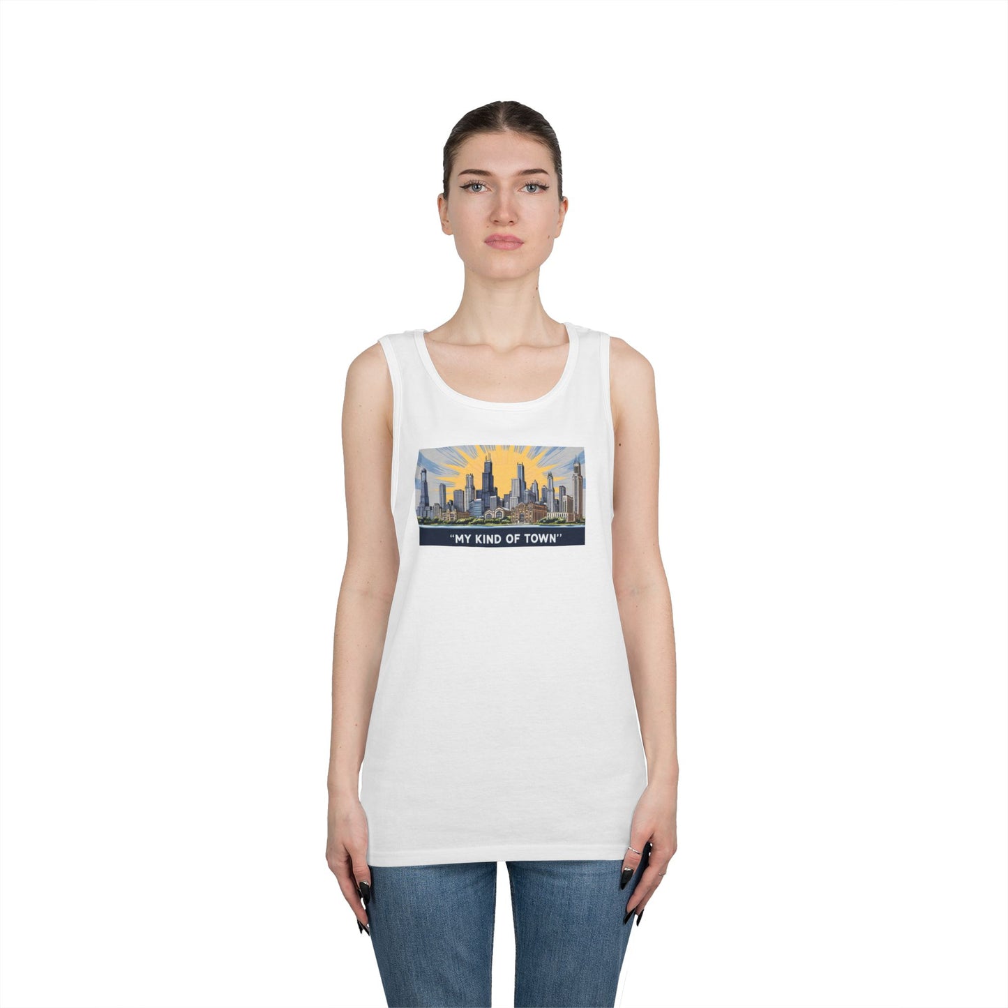 My Kind of Town Unisex Heavy Cotton Tank Top - Urban Style Summer Wear