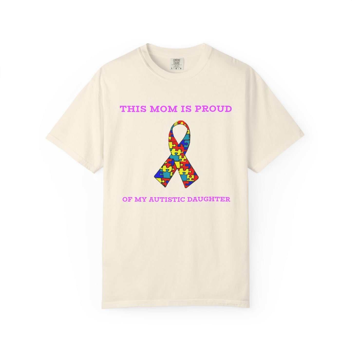 This Mom is Proud of my Autistic Daughter - Autism Awareness Ribbon Design