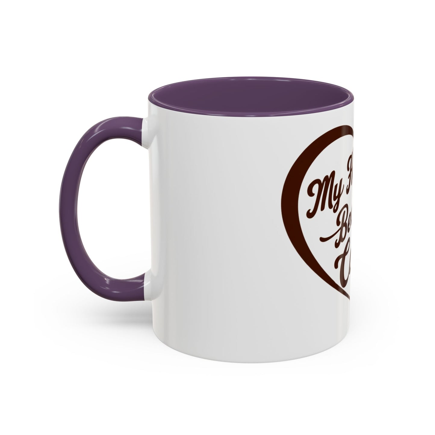My Heart Beats For Coffee Accent Mug - 11oz & 15oz - Perfect for Coffee Lovers & Gift Giving