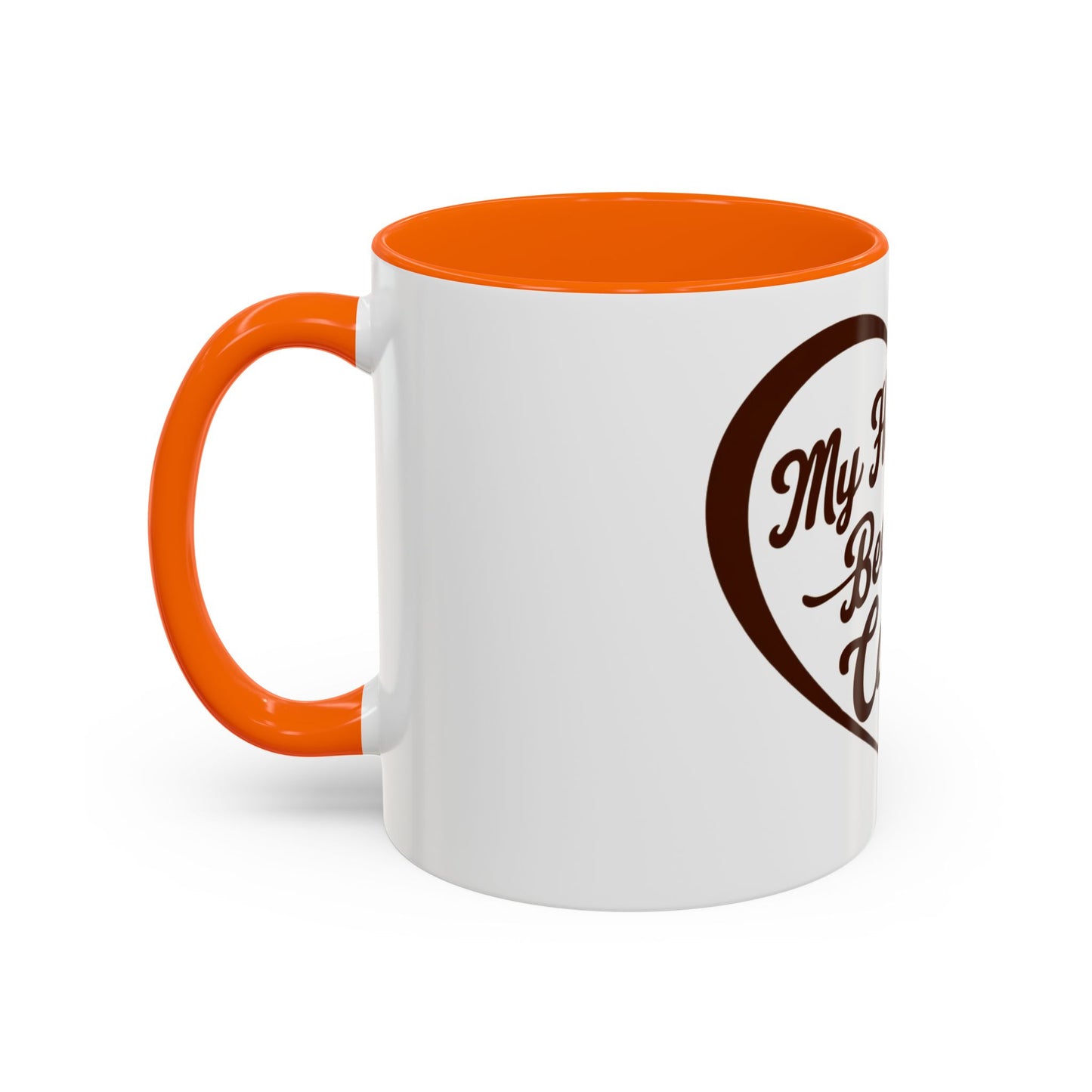 My Heart Beats For Coffee Accent Mug - 11oz & 15oz - Perfect for Coffee Lovers & Gift Giving