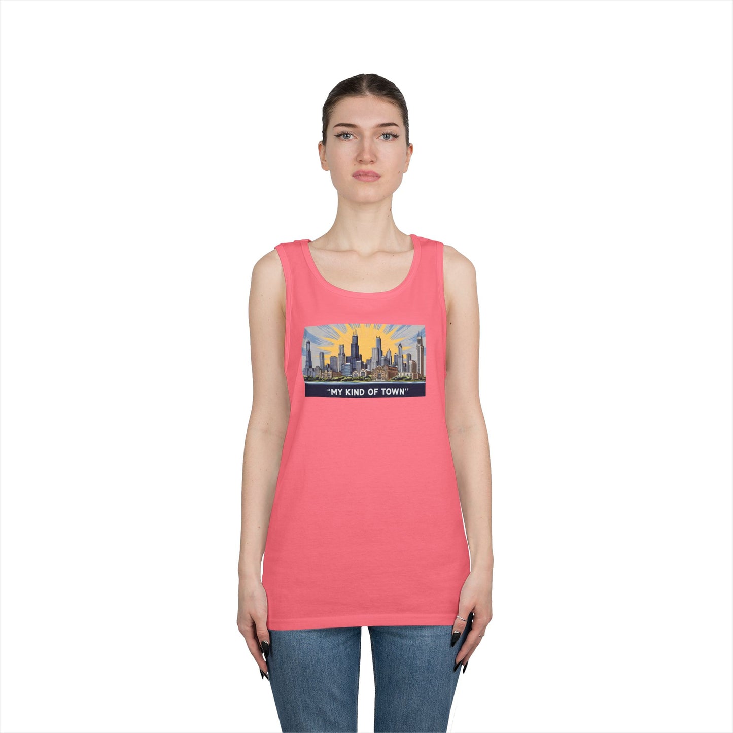 My Kind of Town Unisex Heavy Cotton Tank Top - Urban Style Summer Wear