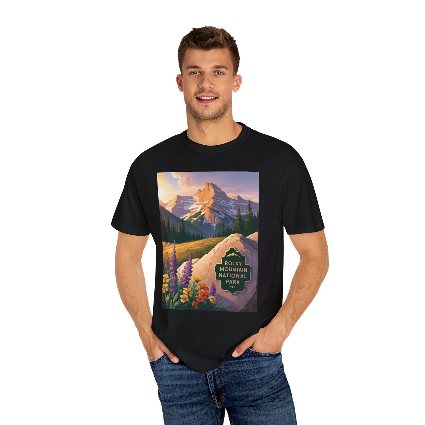 Rocky Mountain National Park T-Shirt | Unisex Garment-Dyed Tee