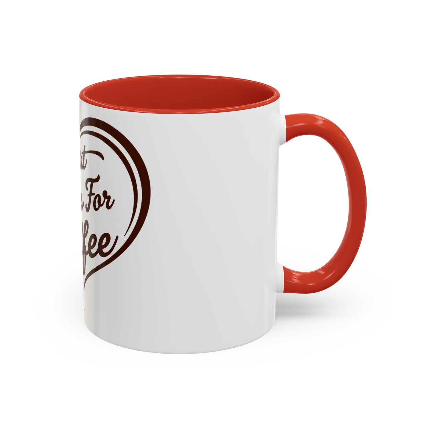 My Heart Beats For Coffee Accent Mug - 11oz & 15oz - Perfect for Coffee Lovers & Gift Giving
