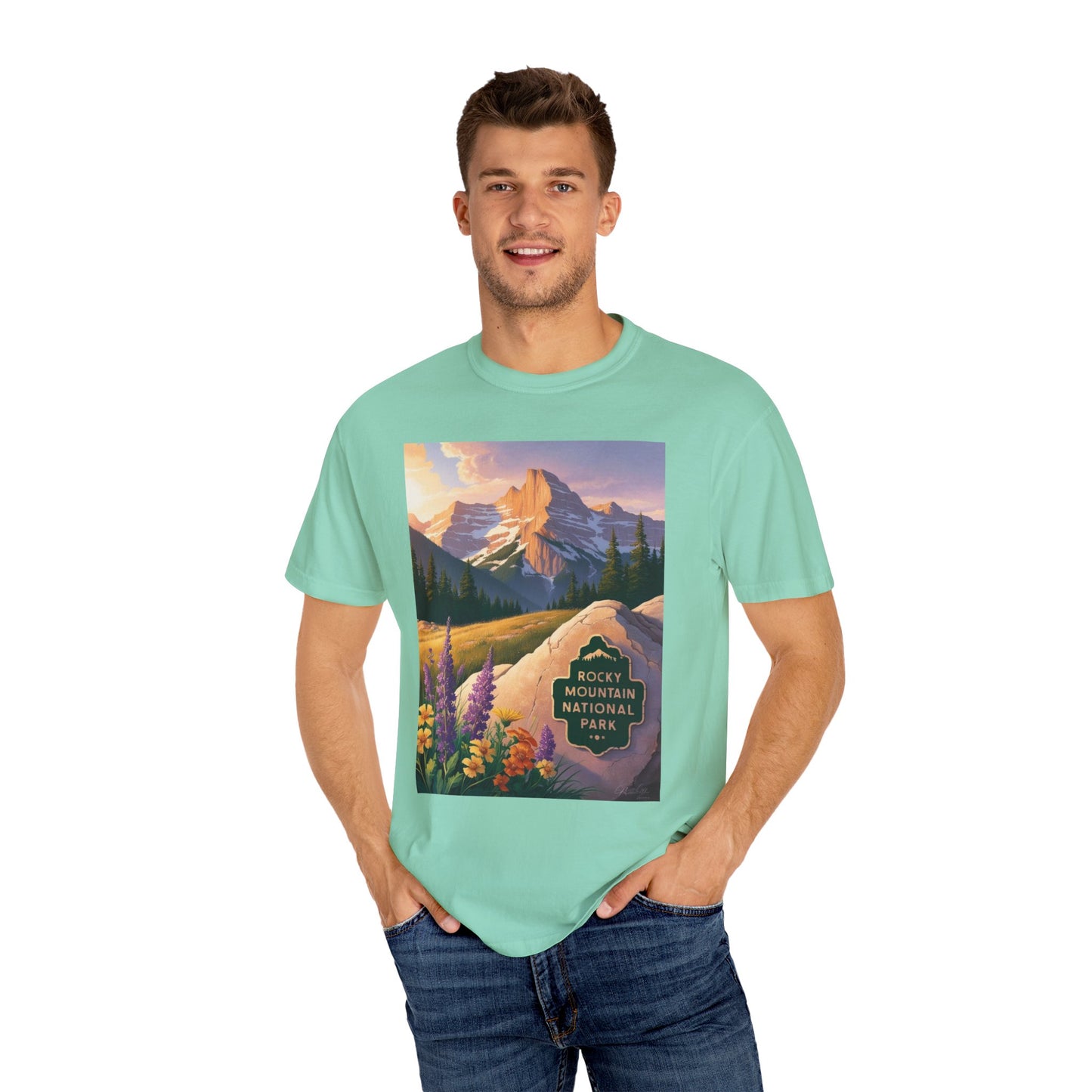 Rocky Mountain National Park T-Shirt | Unisex Garment-Dyed Tee