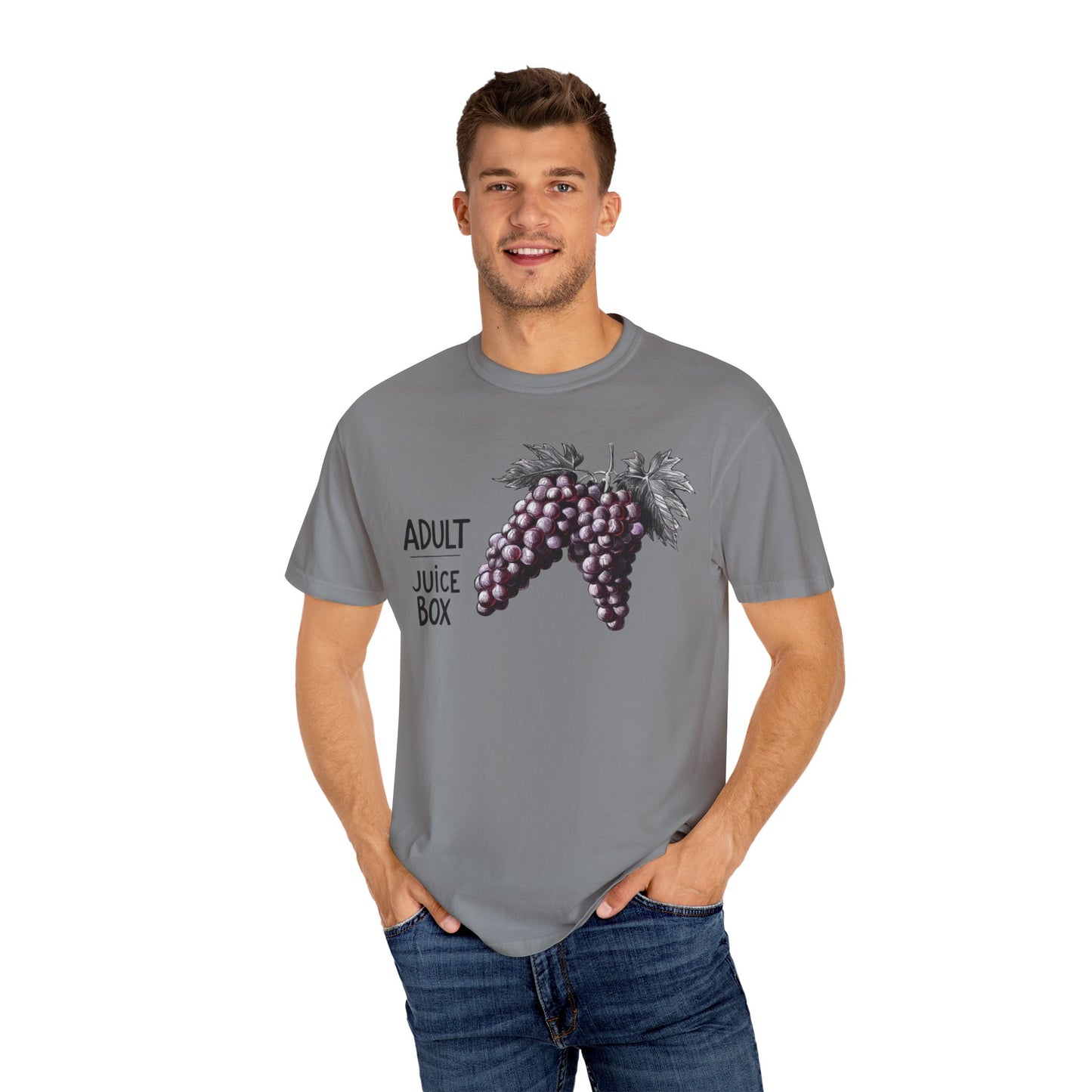 Adult Juice Box Unisex Garment-Dyed T-Shirt - Fun & Playful Graphic Tee