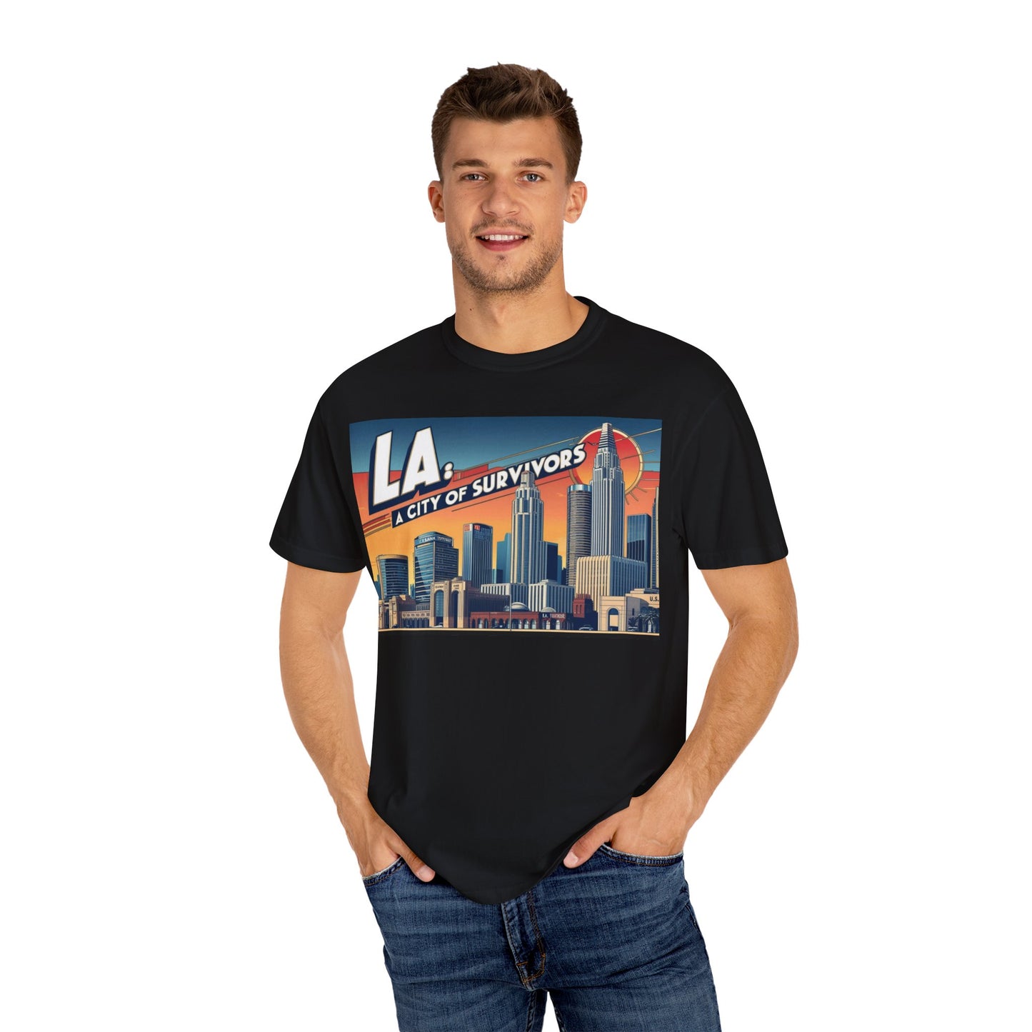 LA City of Survivors T-Shirt | Unisex Garment-Dyed Tee