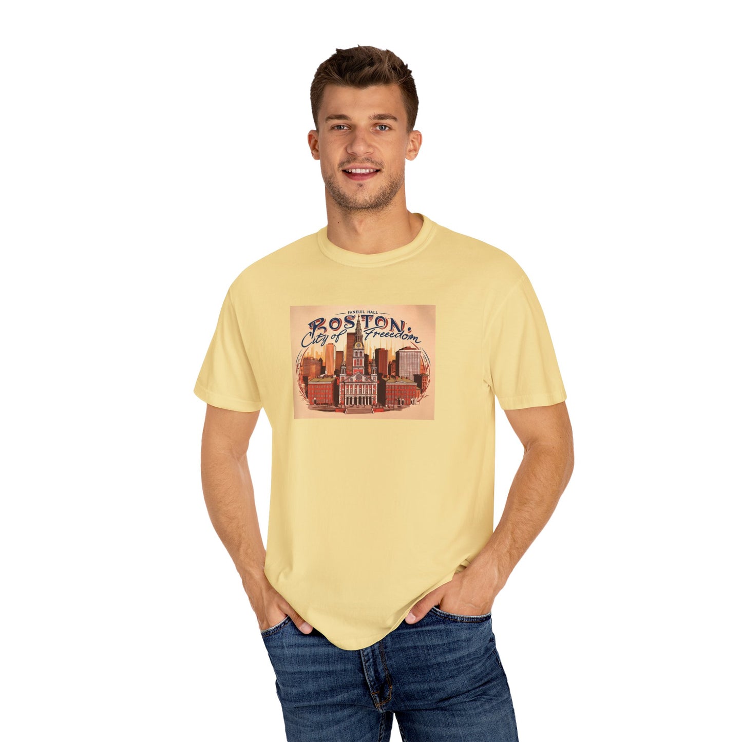 Boston City of Freedom Unisex T-Shirt - Vintage Style Graphic Tee