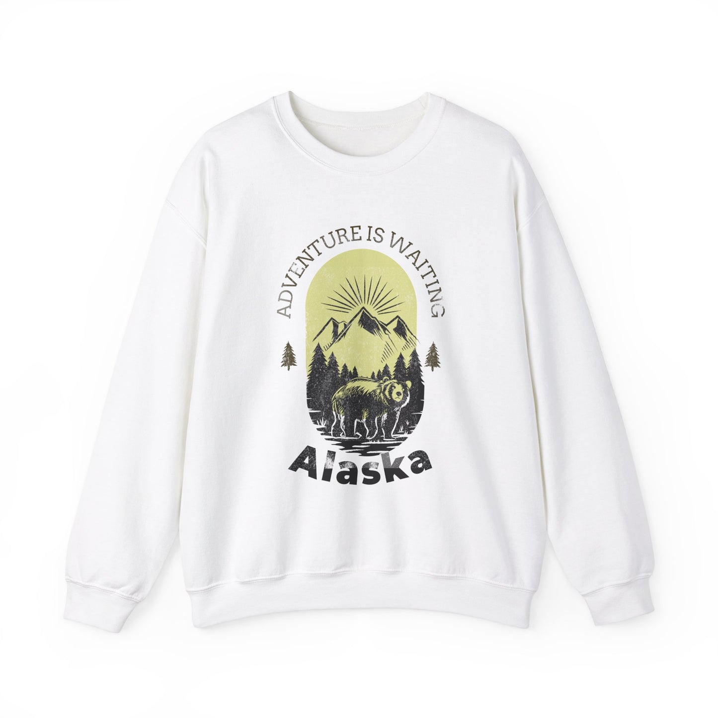 Adventure Awaits Alaska Sweatshirt - Unisex Heavy Blend™ Crewneck