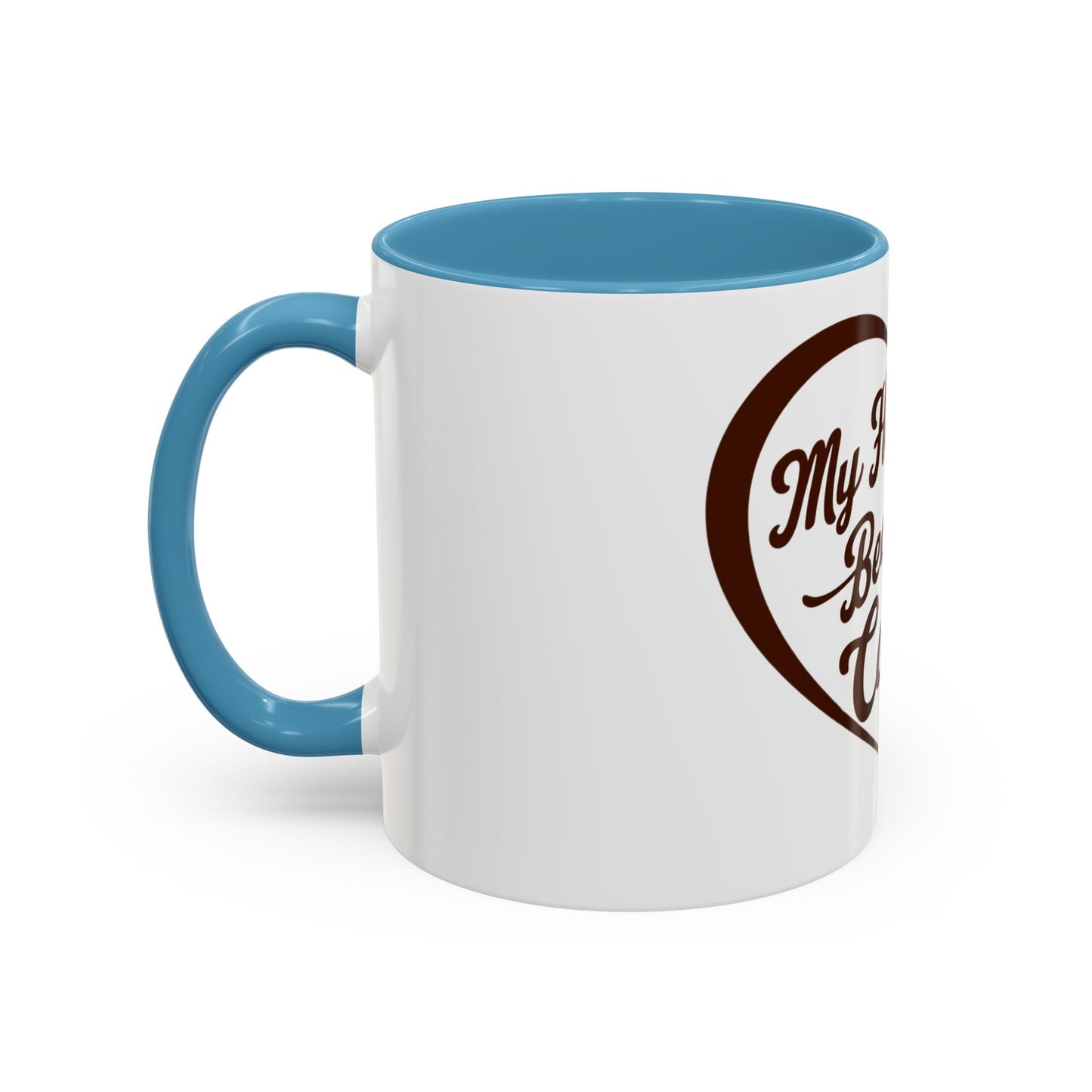 My Heart Beats For Coffee Accent Mug - 11oz & 15oz - Perfect for Coffee Lovers & Gift Giving