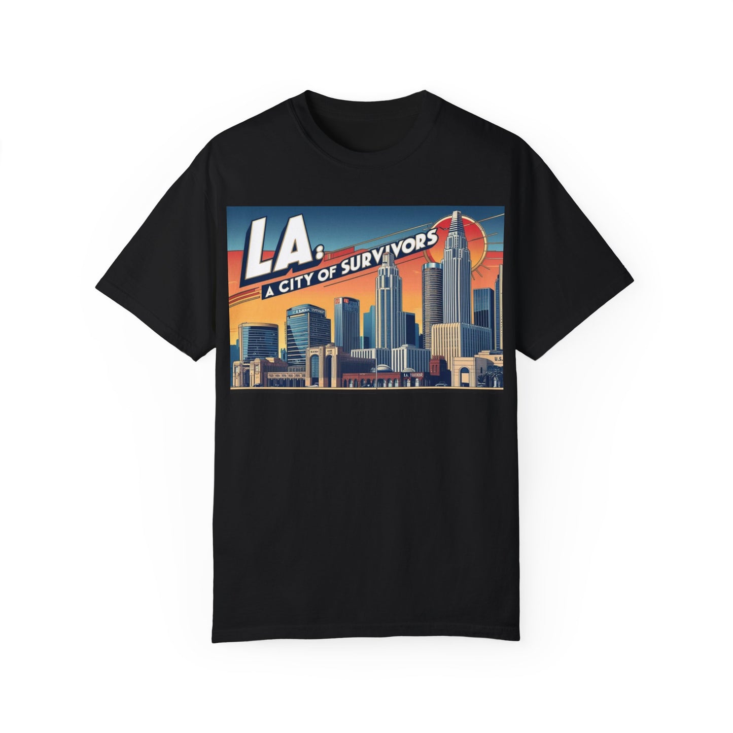 LA City of Survivors T-Shirt | Unisex Garment-Dyed Tee
