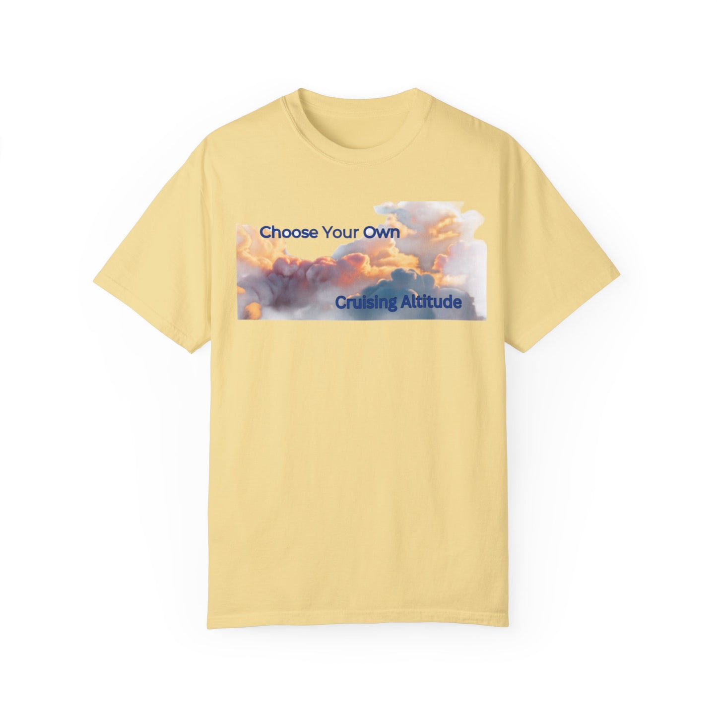 'Choose Your Own Cruising Altitude' Inspirational Tee Unisex Garment-Dyed T-shirt -