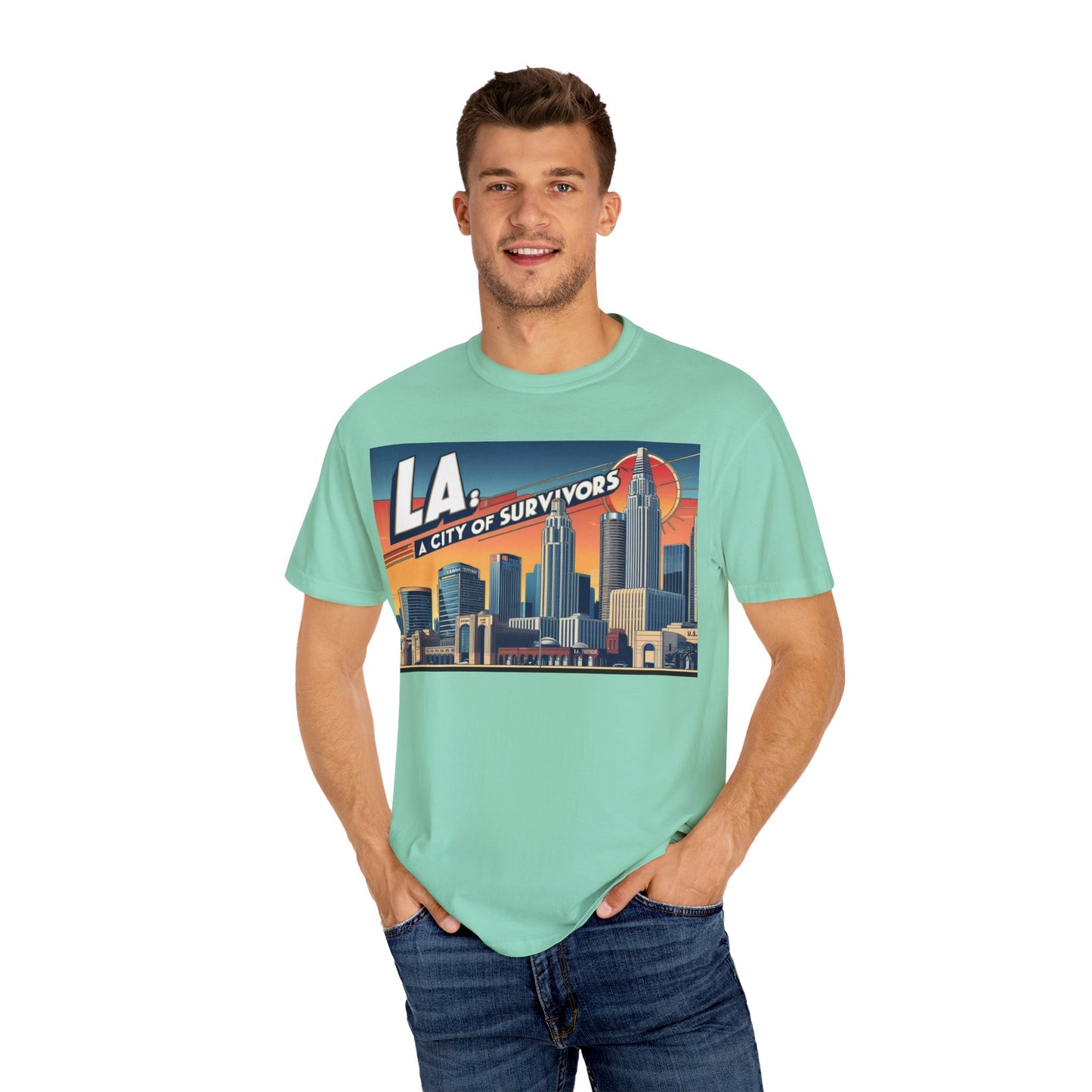 LA City of Survivors T-Shirt | Unisex Garment-Dyed Tee