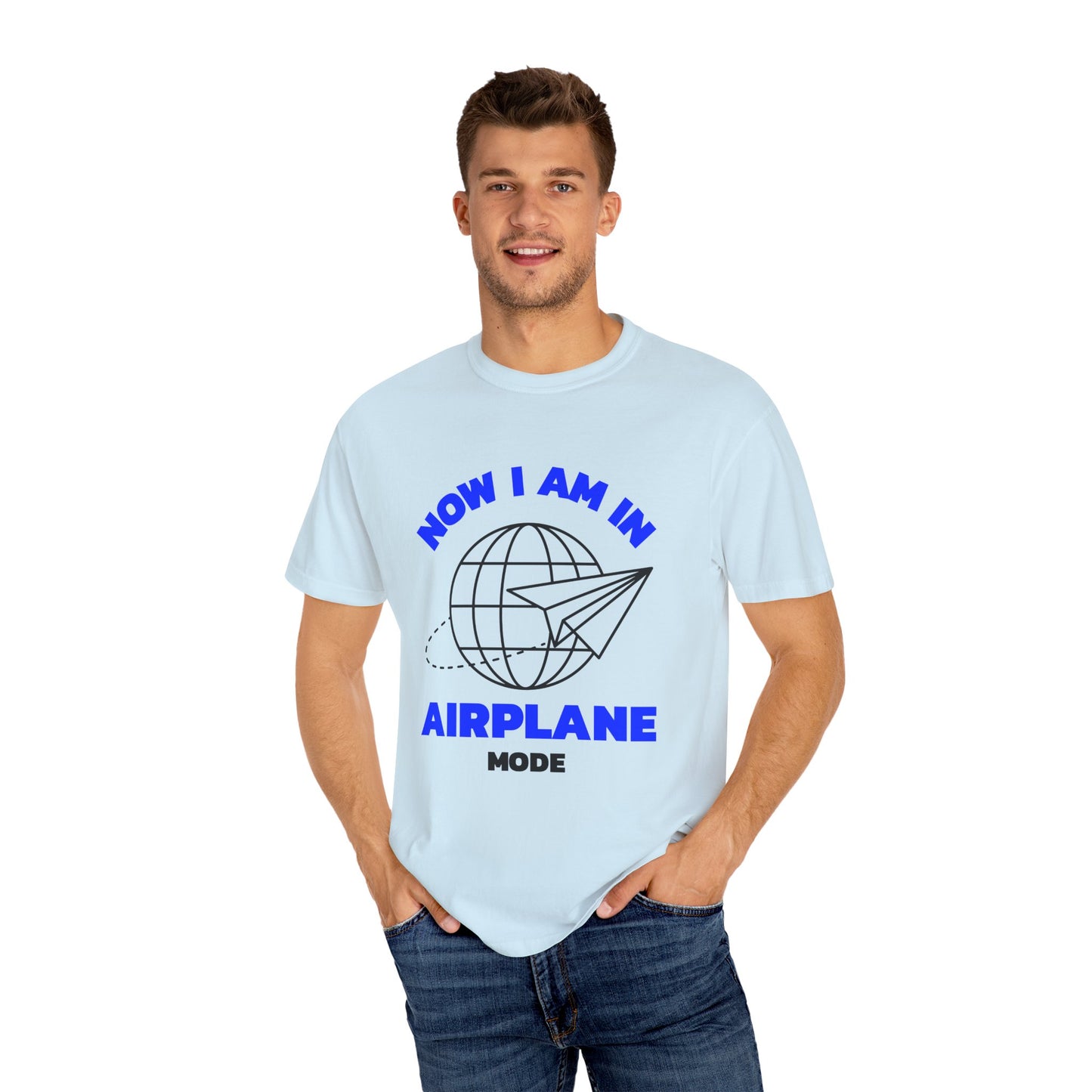 Airplane Mode Unisex Garment-Dyed T-Shirt – Travel Ready Tee