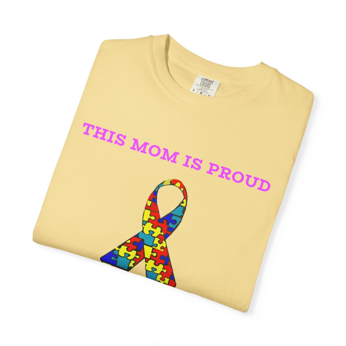 This Mom is Proud of my Autistic Daughter - Autism Awareness Ribbon Design