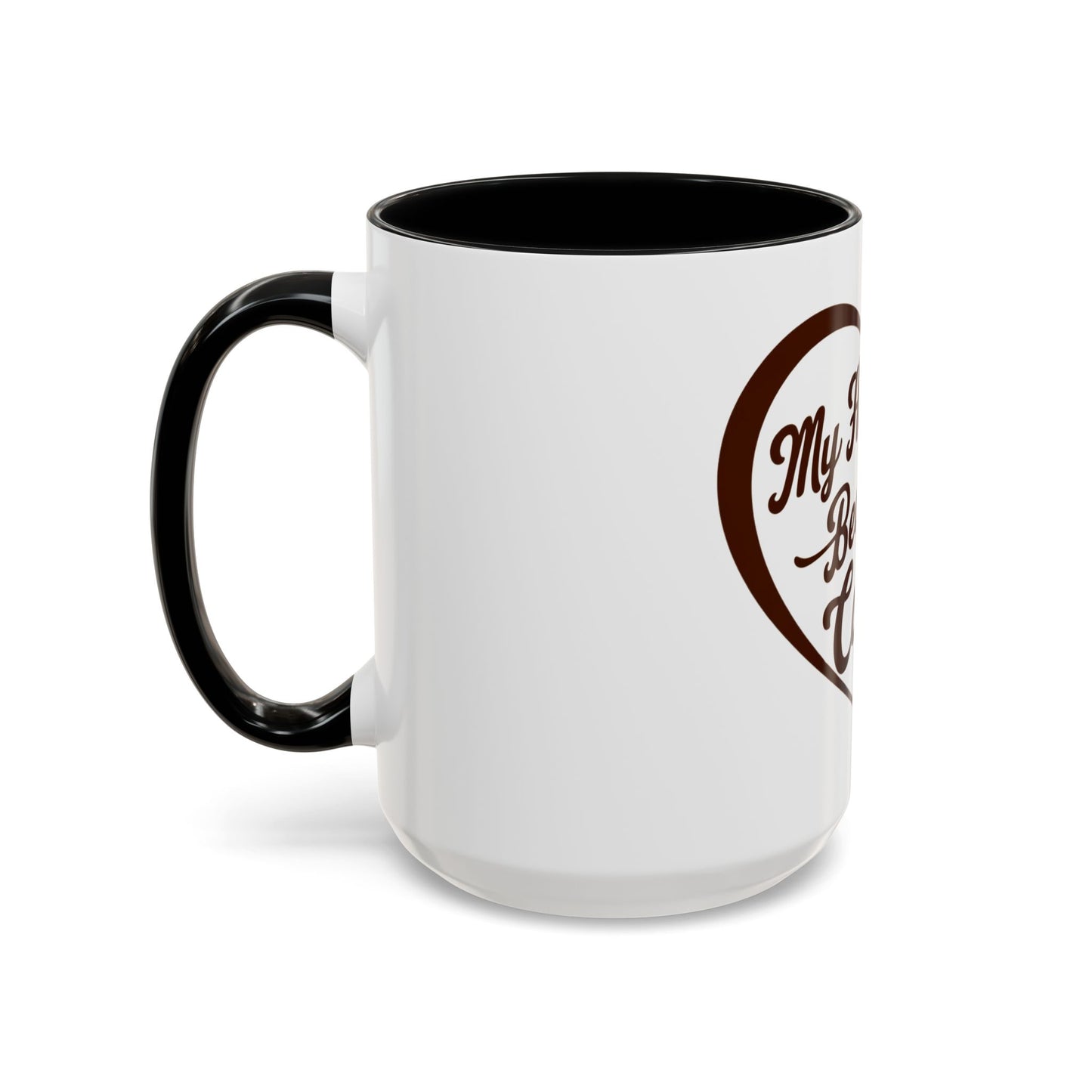 My Heart Beats For Coffee Accent Mug - 11oz & 15oz - Perfect for Coffee Lovers & Gift Giving