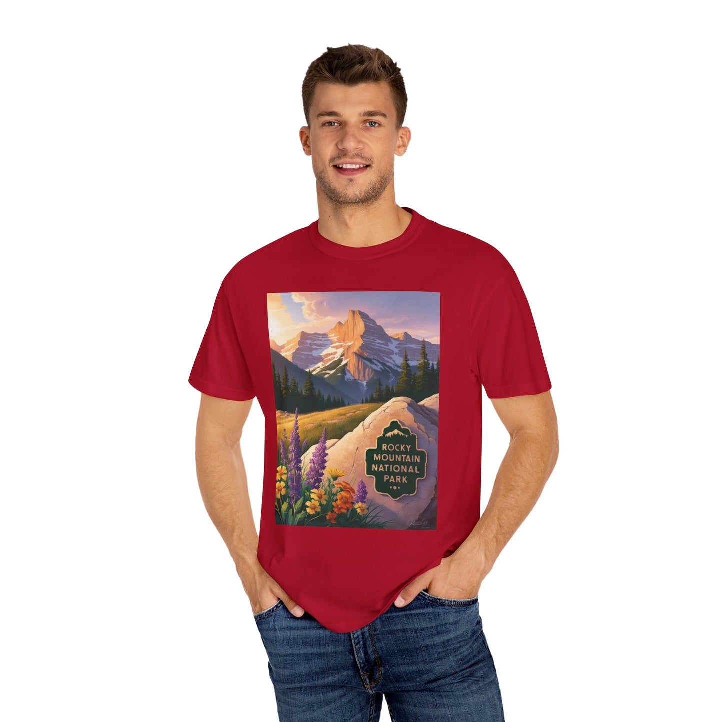 Rocky Mountain National Park T-Shirt | Unisex Garment-Dyed Tee