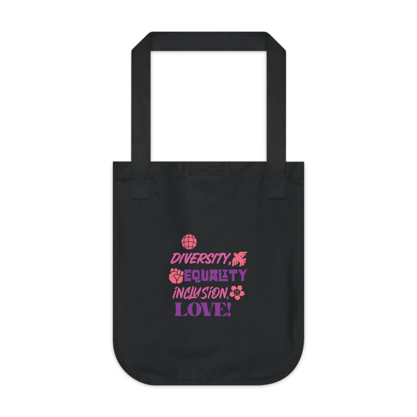 Diversity & Equality Organic Canvas Tote Bag