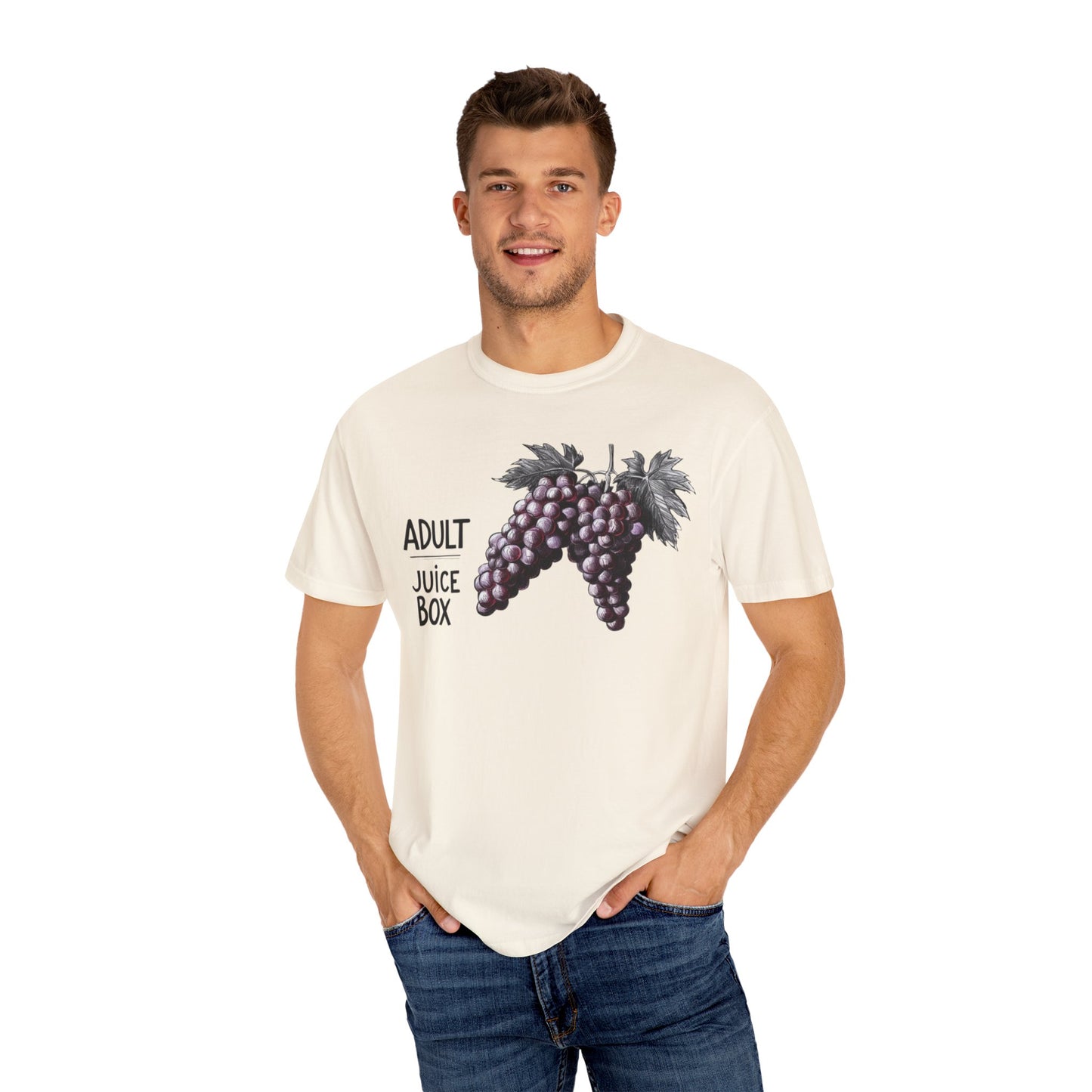 Adult Juice Box Unisex Garment-Dyed T-Shirt - Fun & Playful Graphic Tee