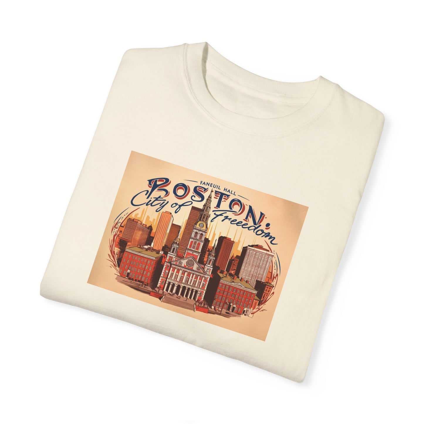 Boston City of Freedom Unisex T-Shirt - Vintage Style Graphic Tee