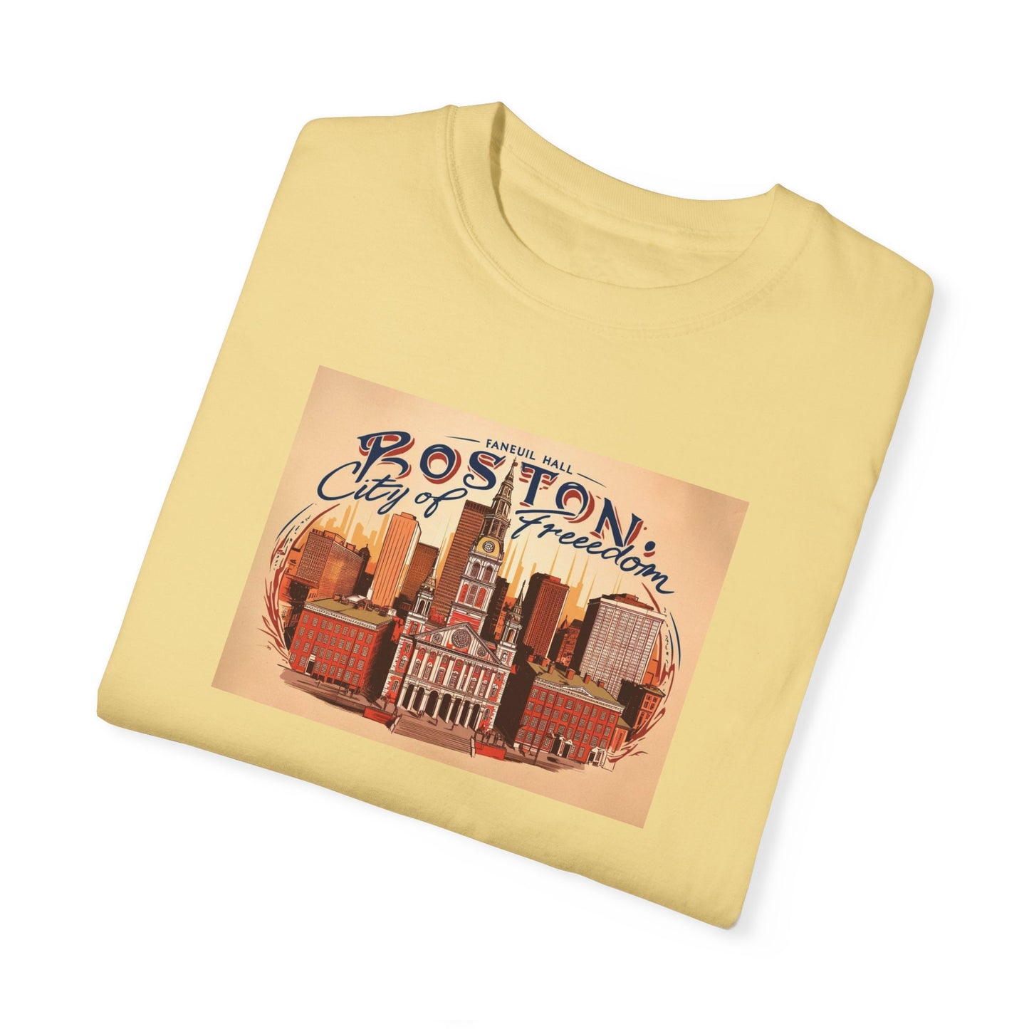 Boston City of Freedom Unisex T-Shirt - Vintage Style Graphic Tee