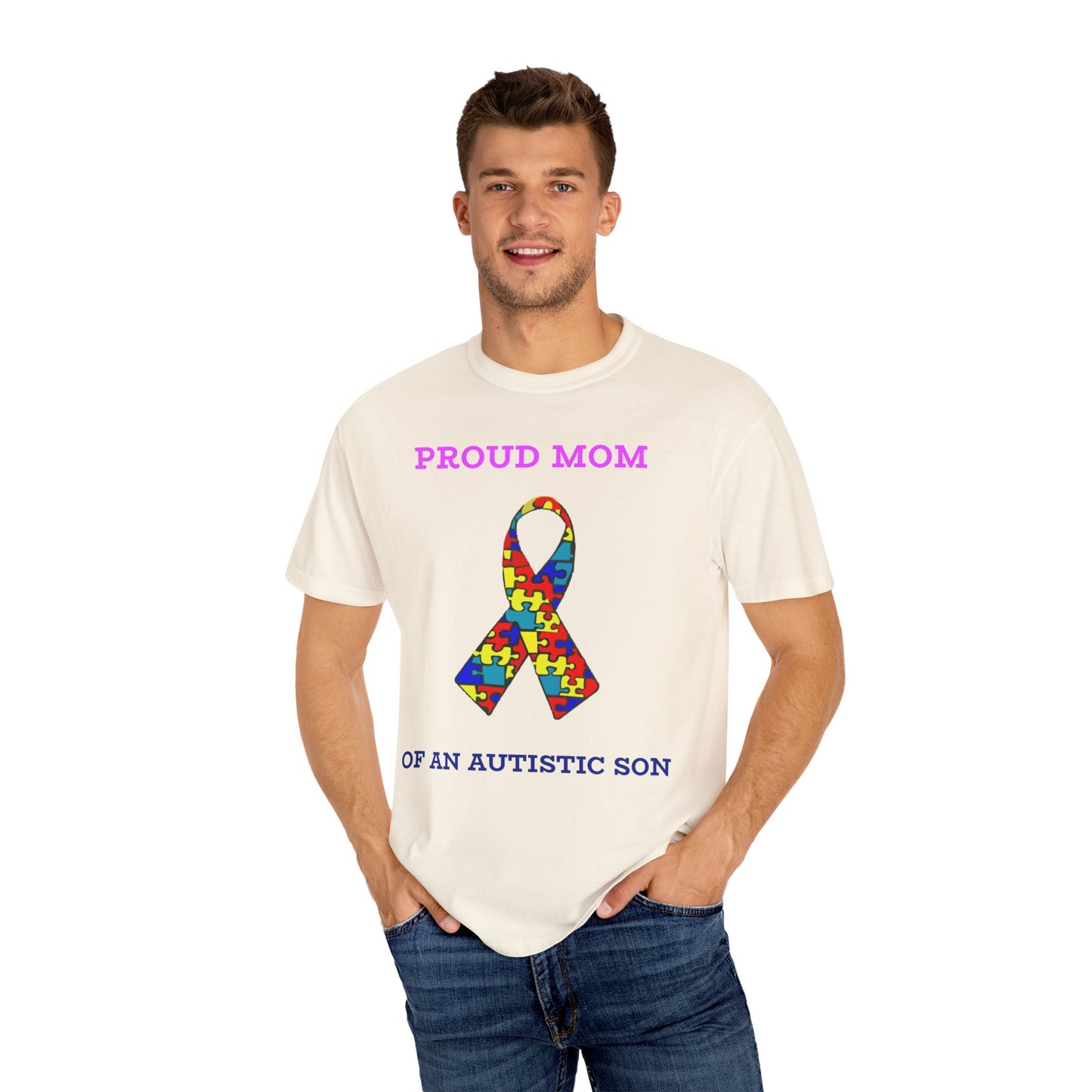 Proud Mom to an Autistic Son, Autism Awareness T-Shirt