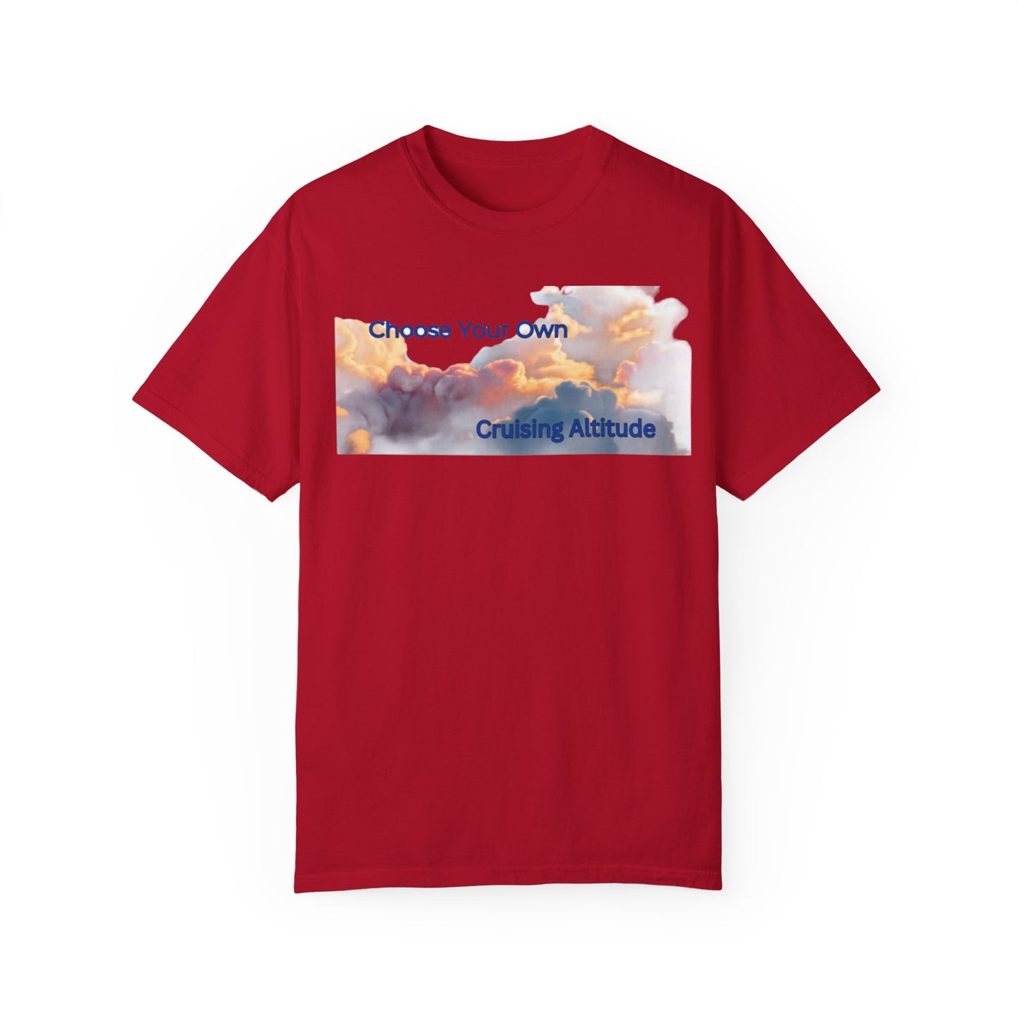 'Choose Your Own Cruising Altitude' Inspirational Tee Unisex Garment-Dyed T-shirt -