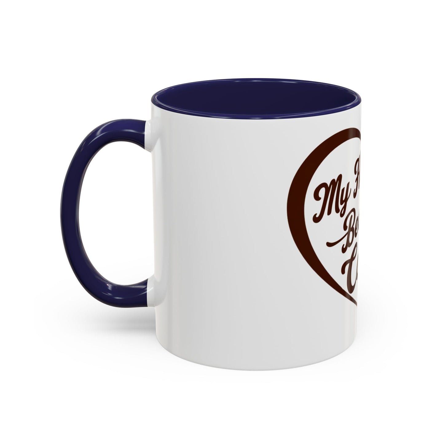 My Heart Beats For Coffee Accent Mug - 11oz & 15oz - Perfect for Coffee Lovers & Gift Giving