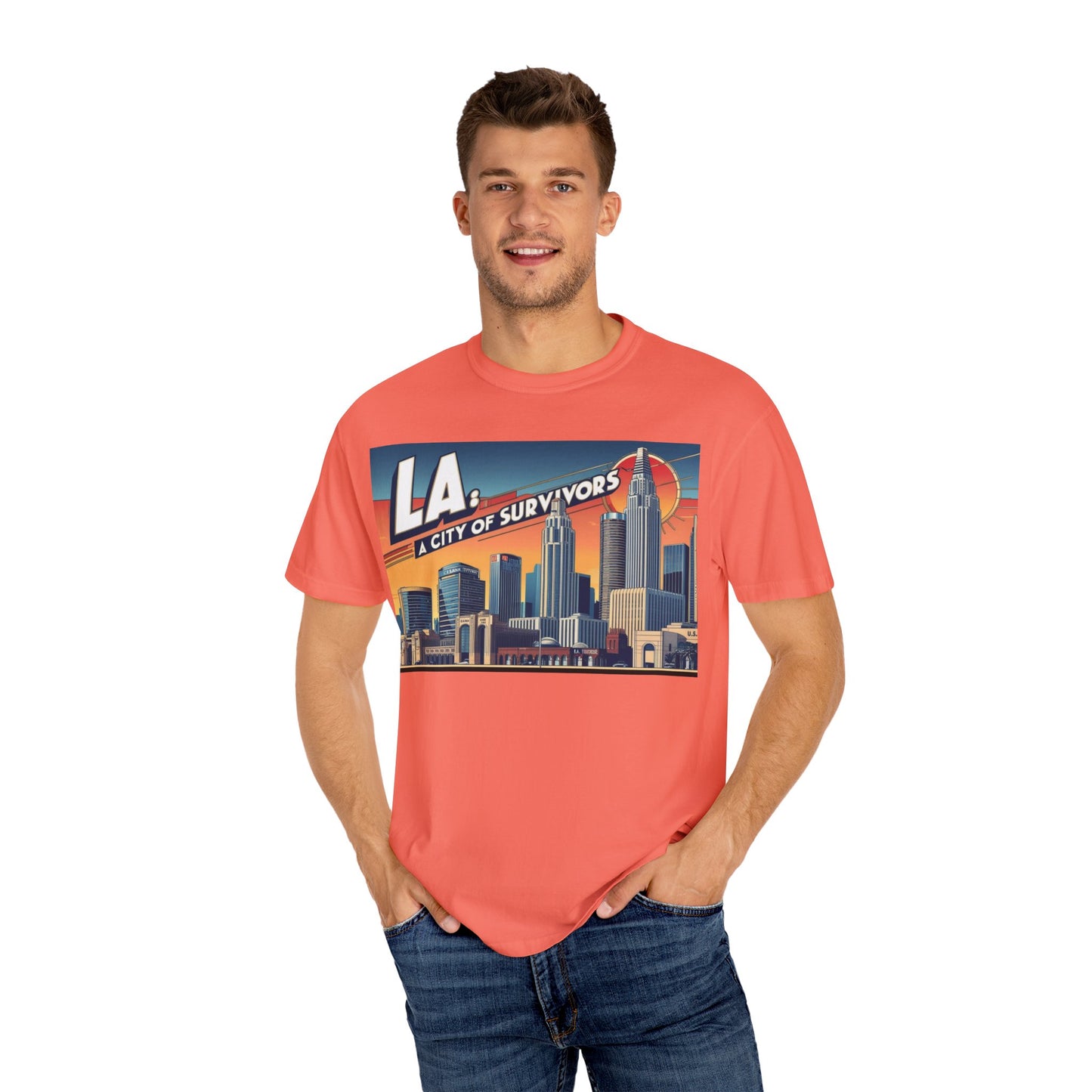 LA City of Survivors T-Shirt | Unisex Garment-Dyed Tee