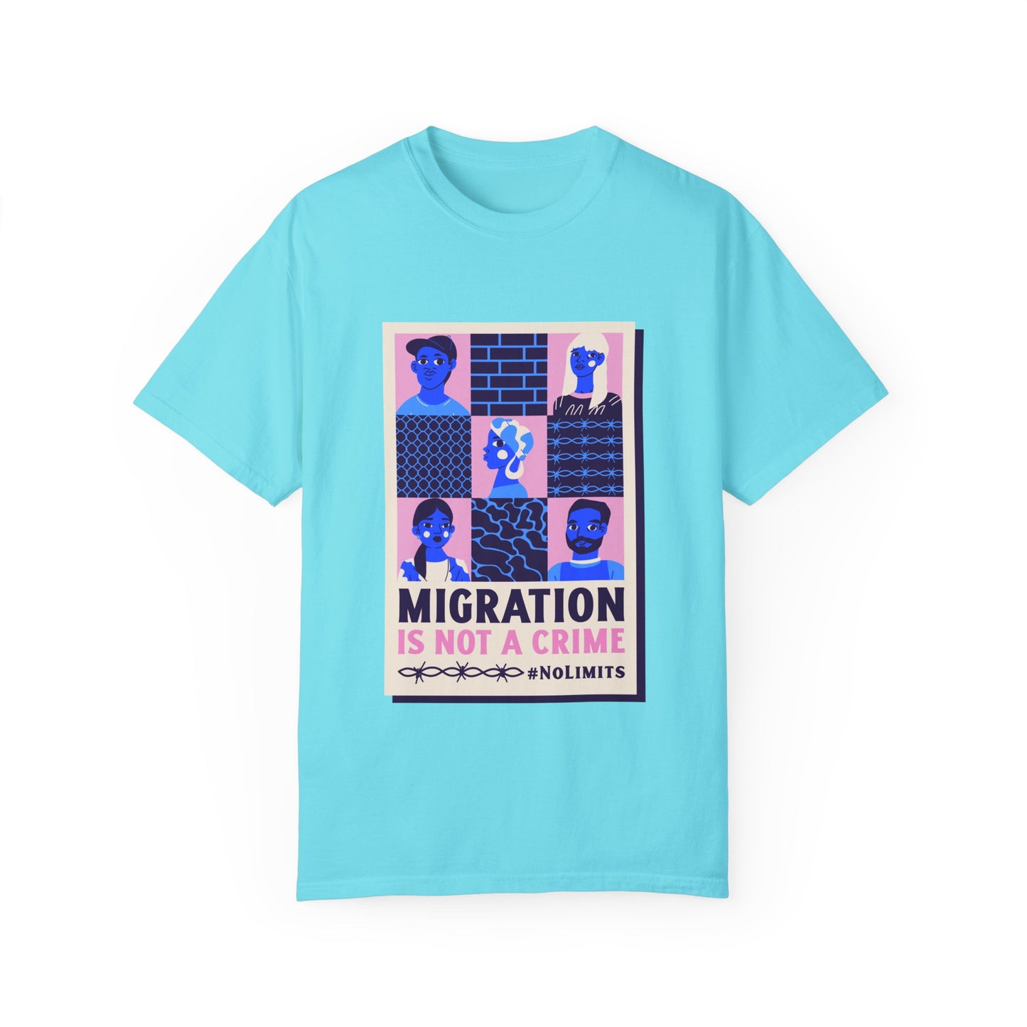 Immigration is not a Crime Unisex Garment-Dyed T-shirt
