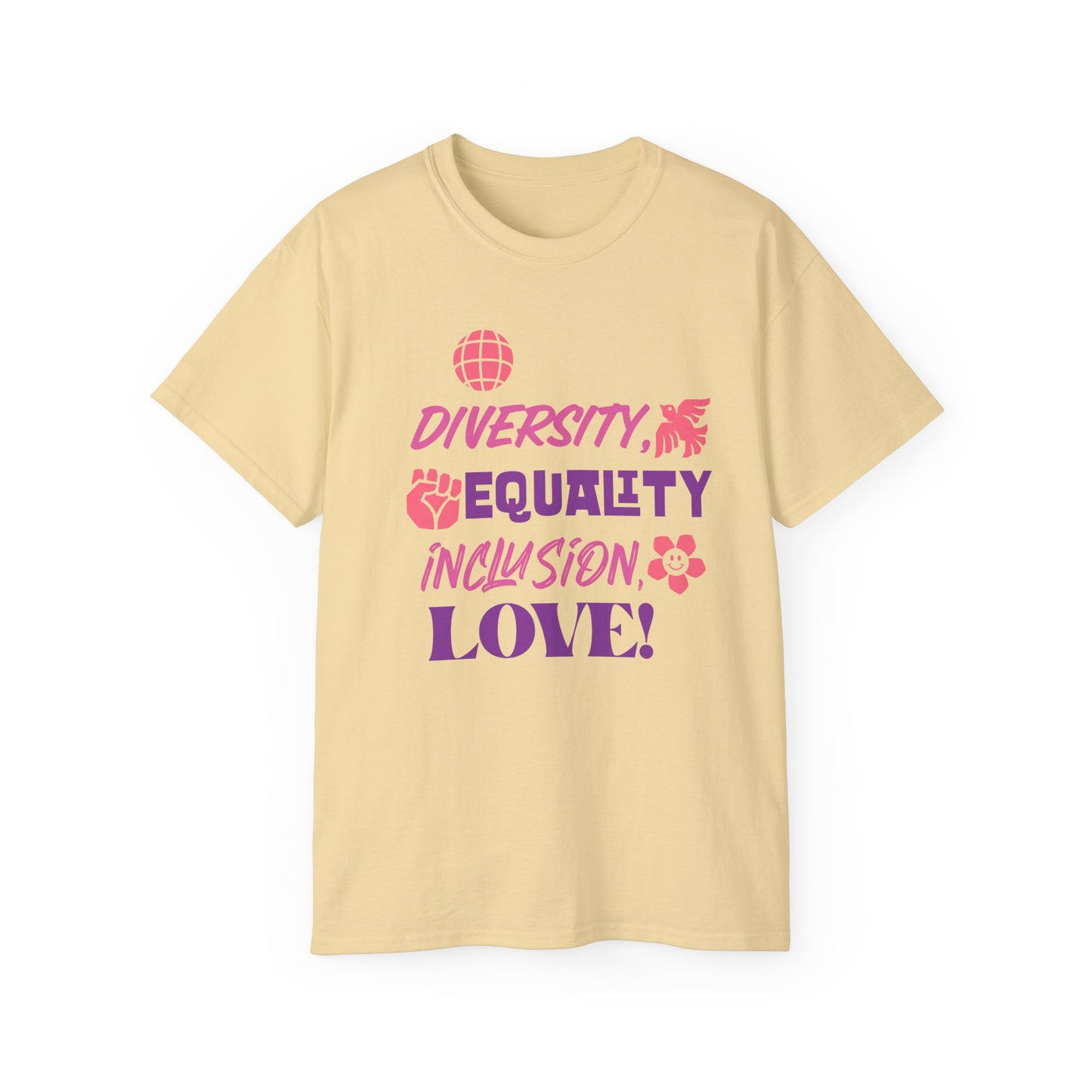 Diversity, Equality, Inclusion, Love Unisex Ultra Cotton Tee