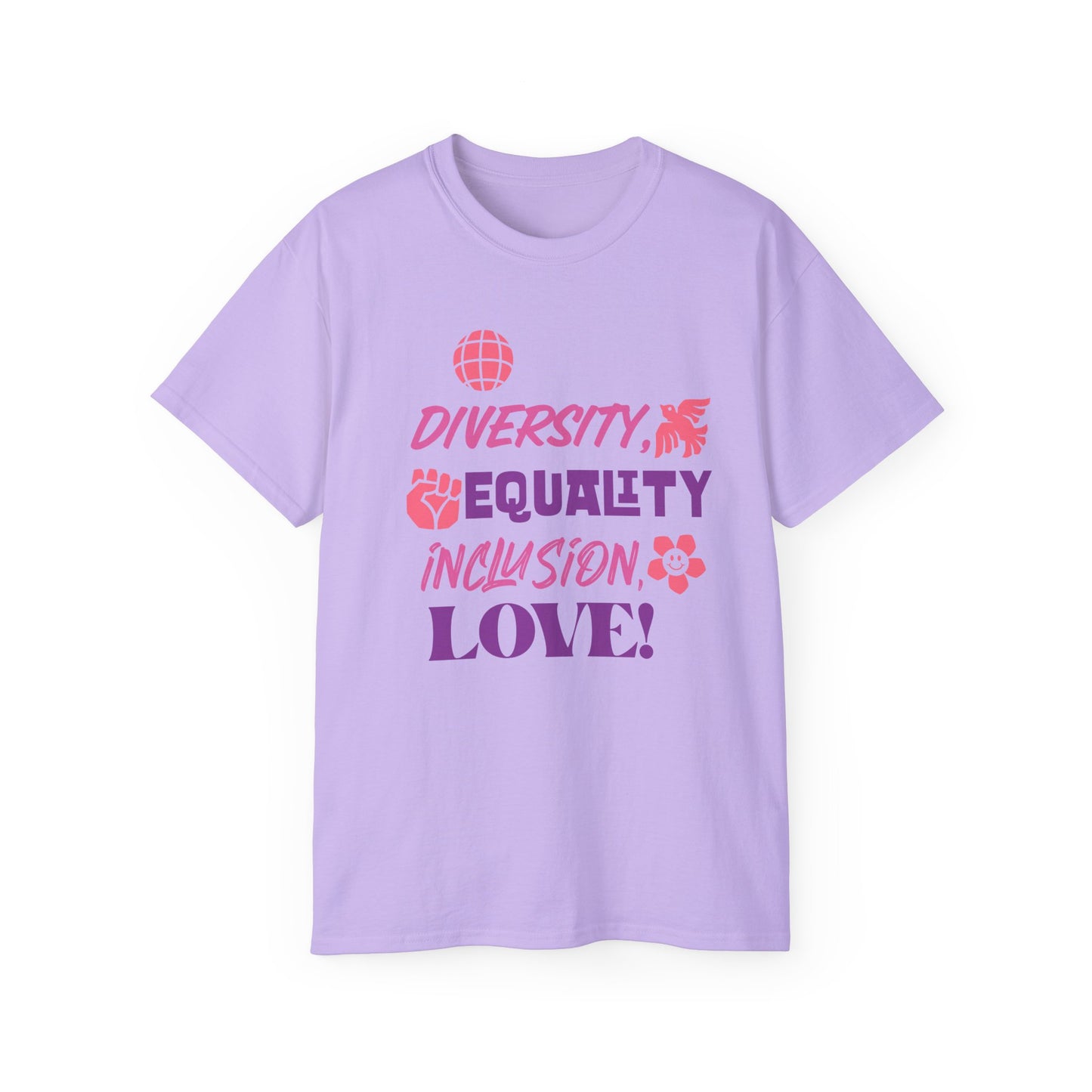 Diversity, Equality, Inclusion, Love Unisex Ultra Cotton Tee
