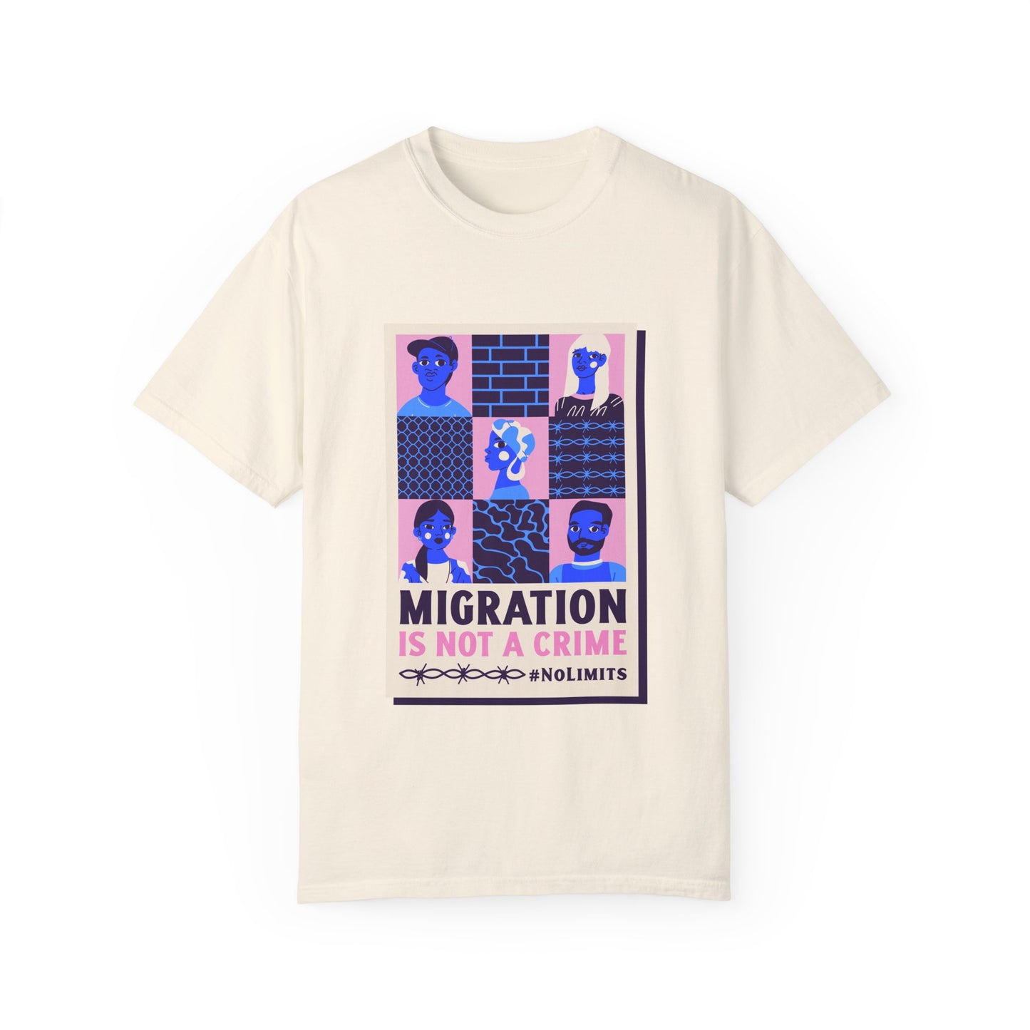 Immigration is not a Crime Unisex Garment-Dyed T-shirt