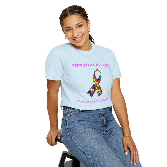 This Mom is Proud of my Autistic Daughter - Autism Awareness Ribbon Design