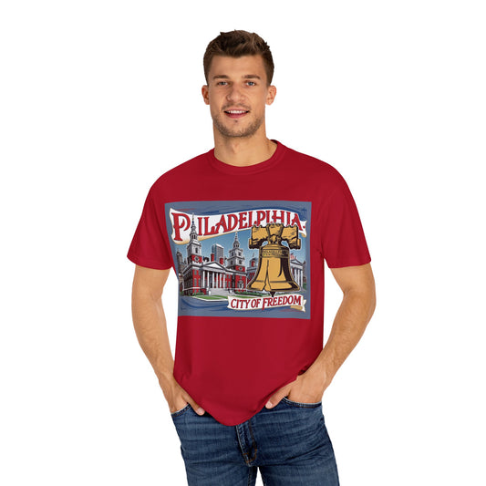 Philadelphia City of Freedom Unisex Garment-Dyed T-Shirt