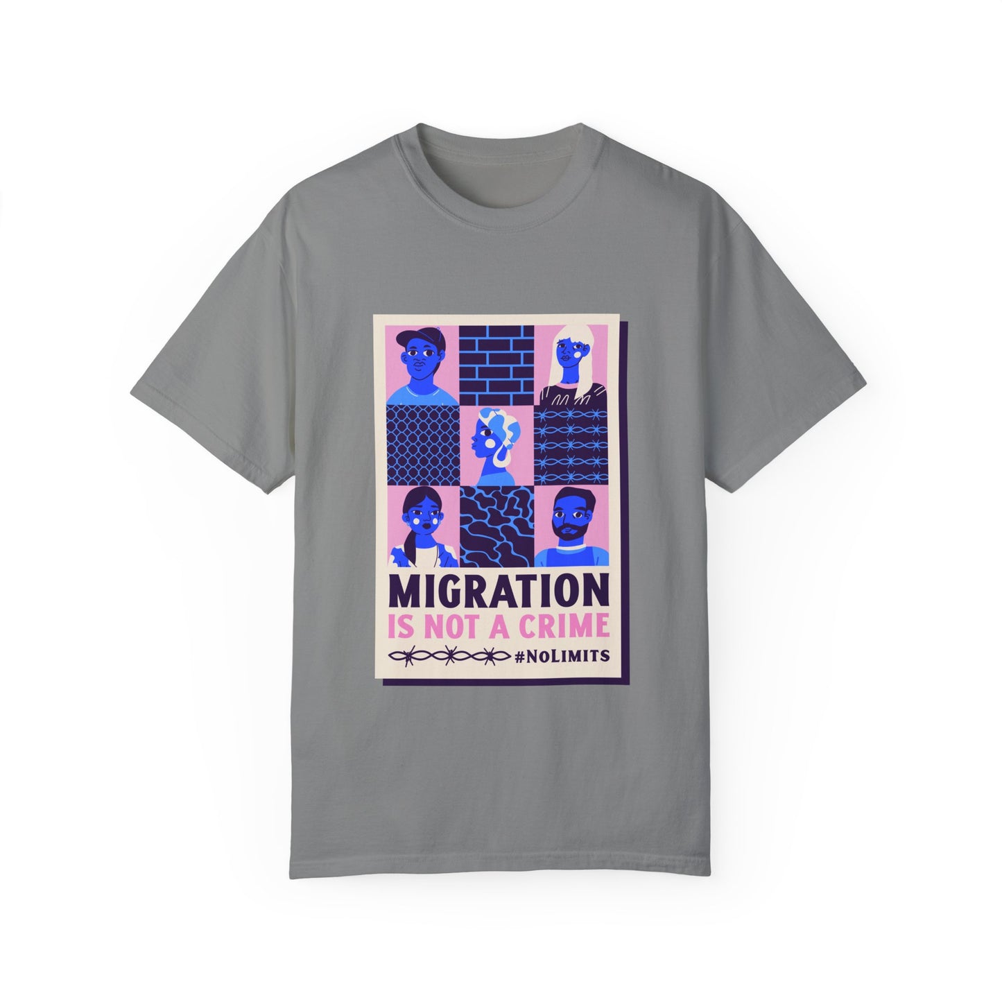 Immigration is not a Crime Unisex Garment-Dyed T-shirt