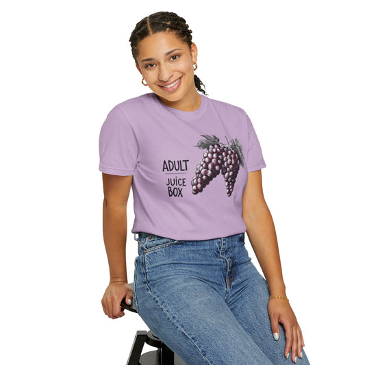 Adult Juice Box Unisex Garment-Dyed T-Shirt - Fun & Playful Graphic Tee