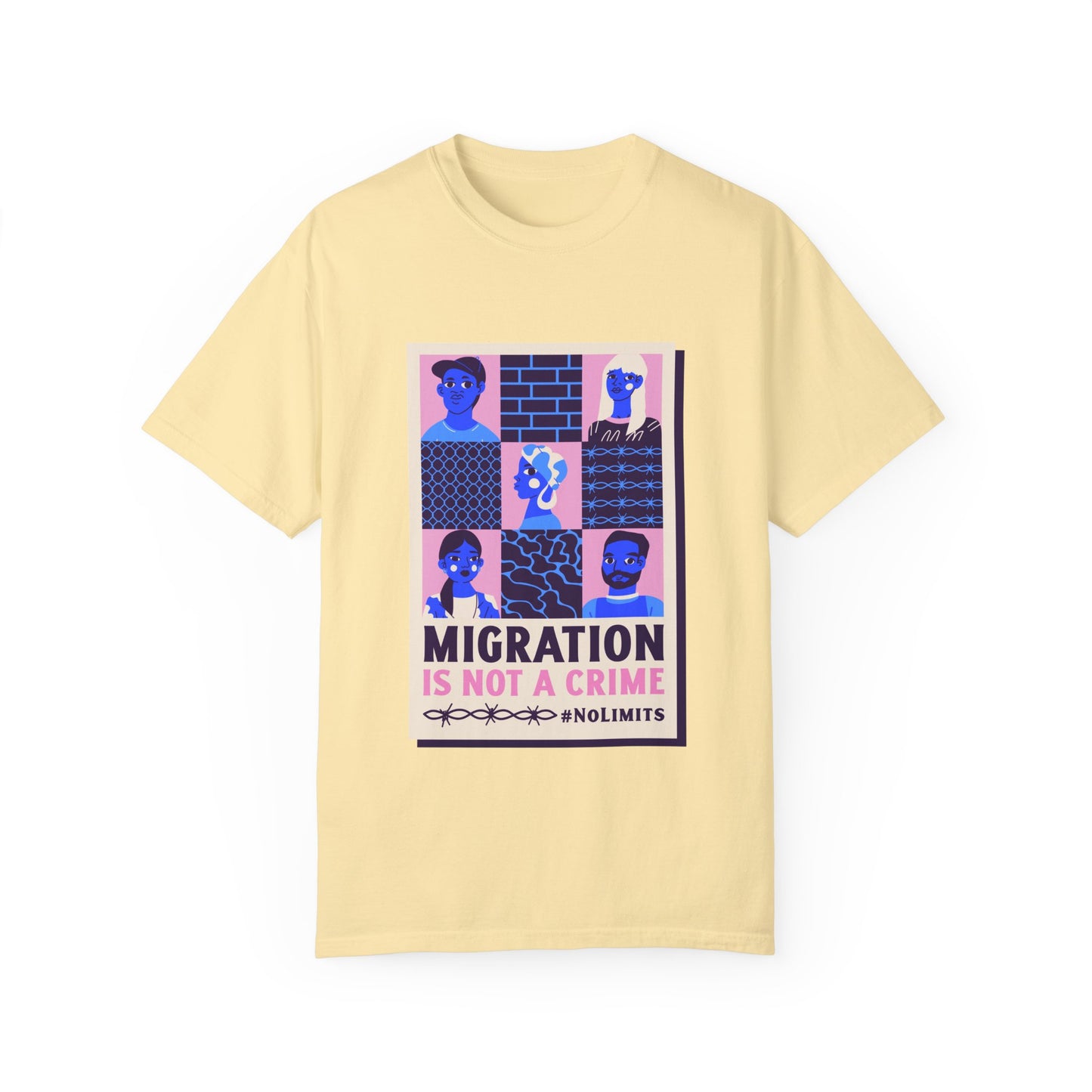 Immigration is not a Crime Unisex Garment-Dyed T-shirt