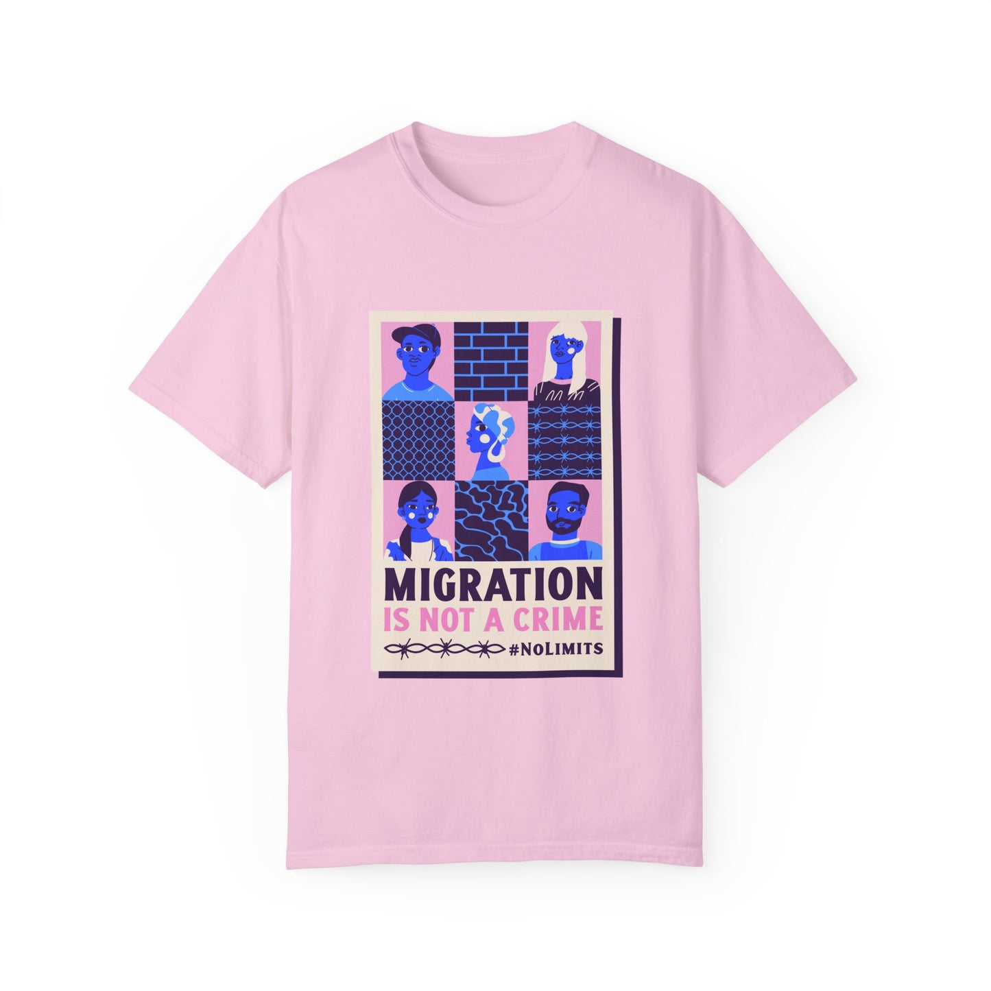 Immigration is not a Crime Unisex Garment-Dyed T-shirt