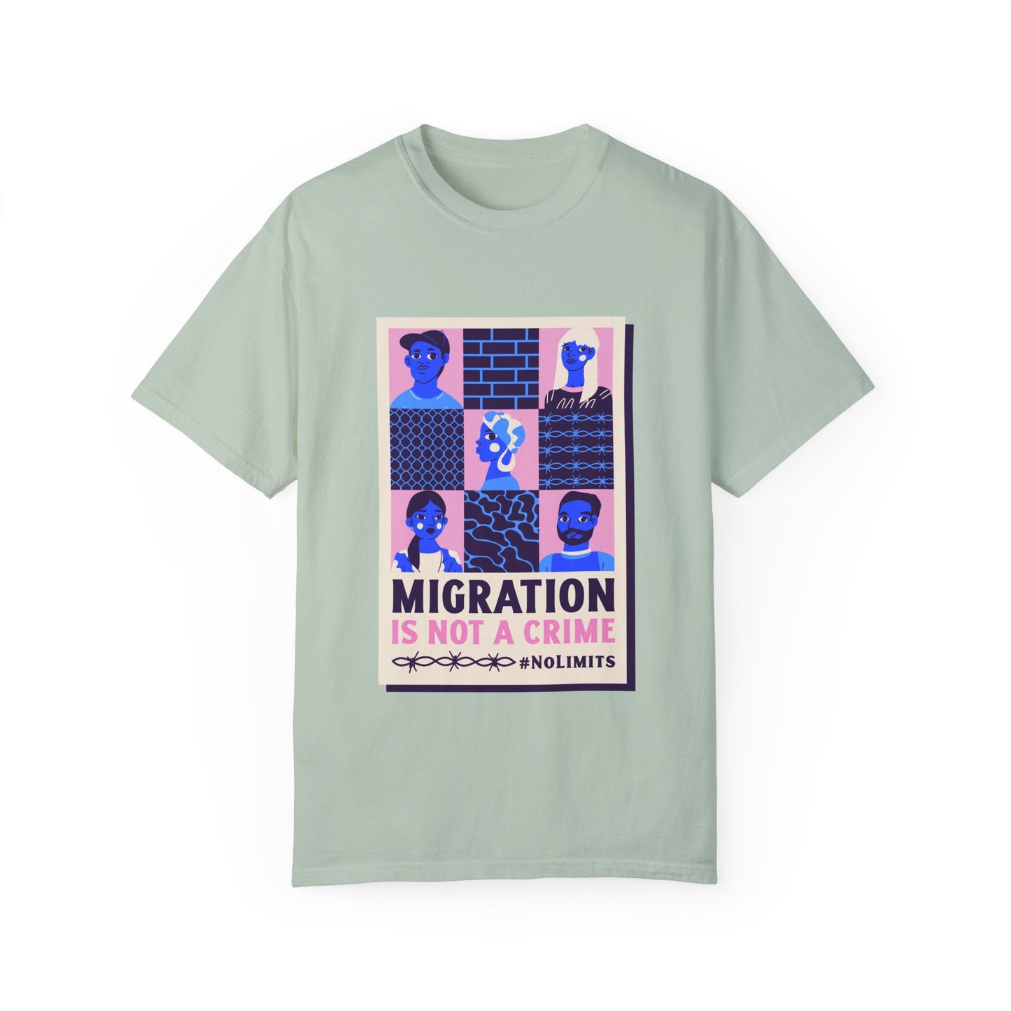 Immigration is not a Crime Unisex Garment-Dyed T-shirt