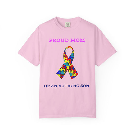 Proud Mom to an Autistic Son, Autism Awareness T-Shirt