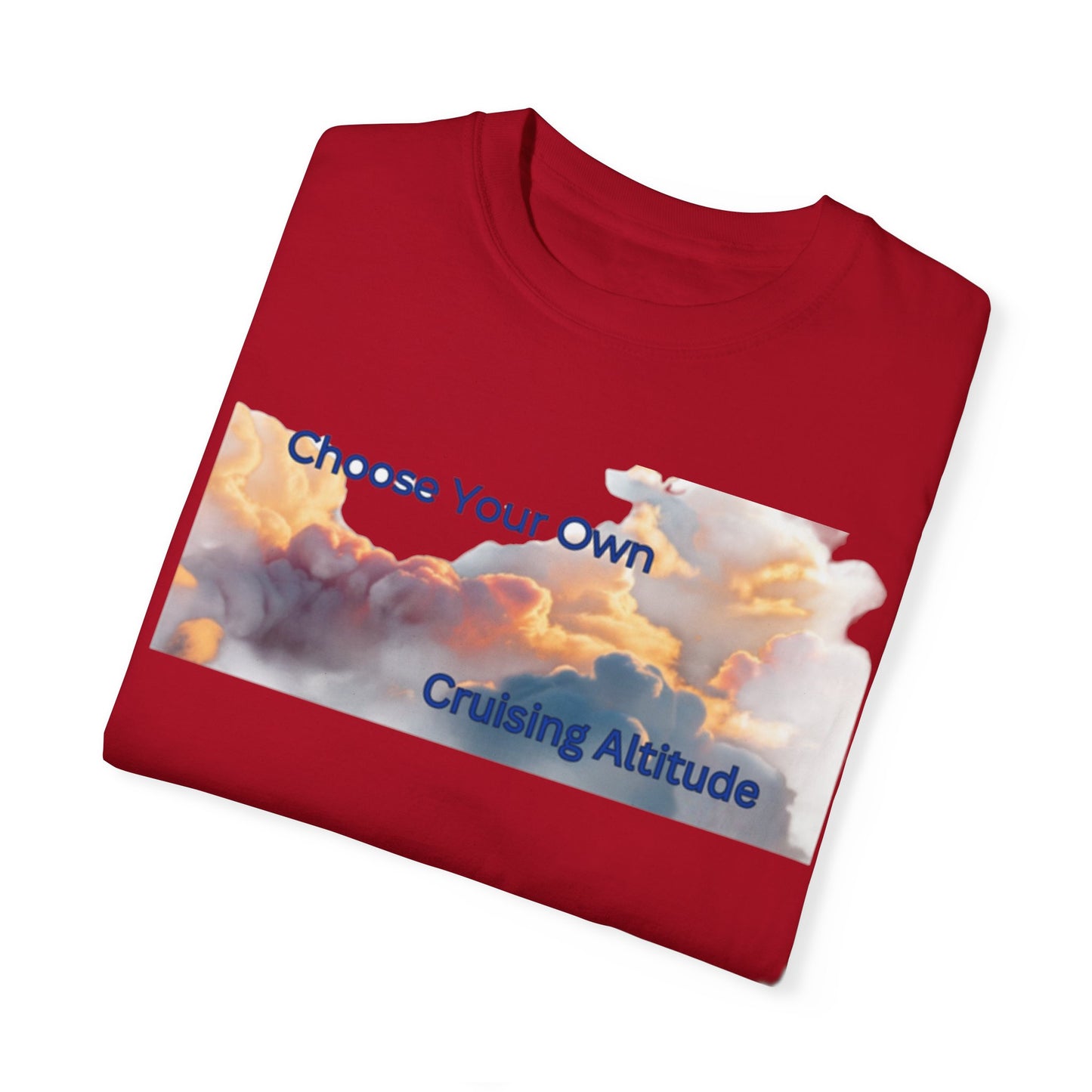 'Choose Your Own Cruising Altitude' Inspirational Tee Unisex Garment-Dyed T-shirt -